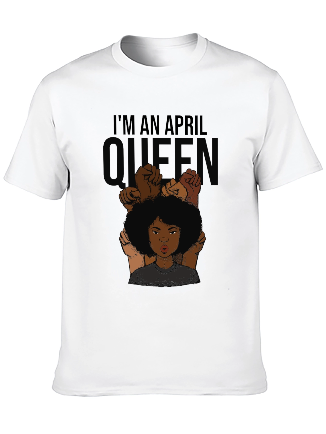 April Queen Graphic T-Shirt - Black