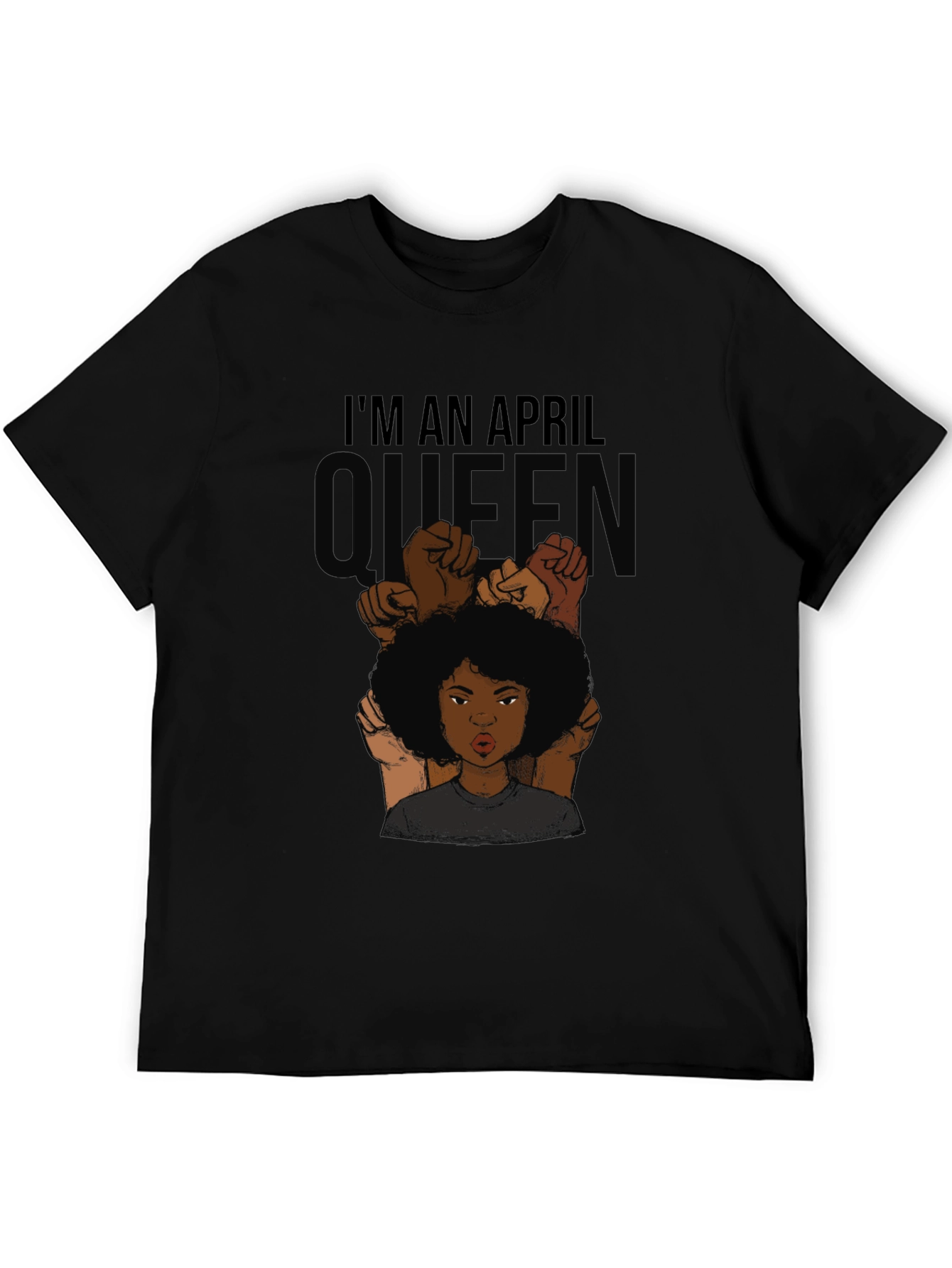 April Queen Graphic T-Shirt - Black