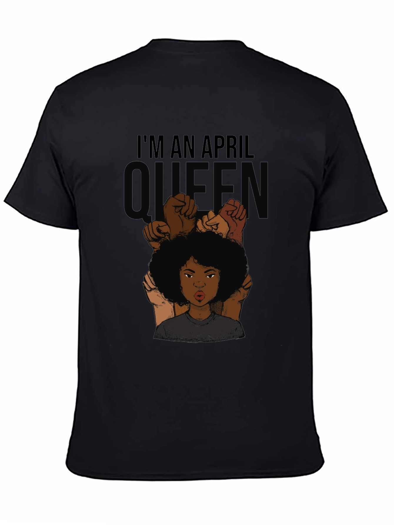 April Queen Graphic T-Shirt - Black