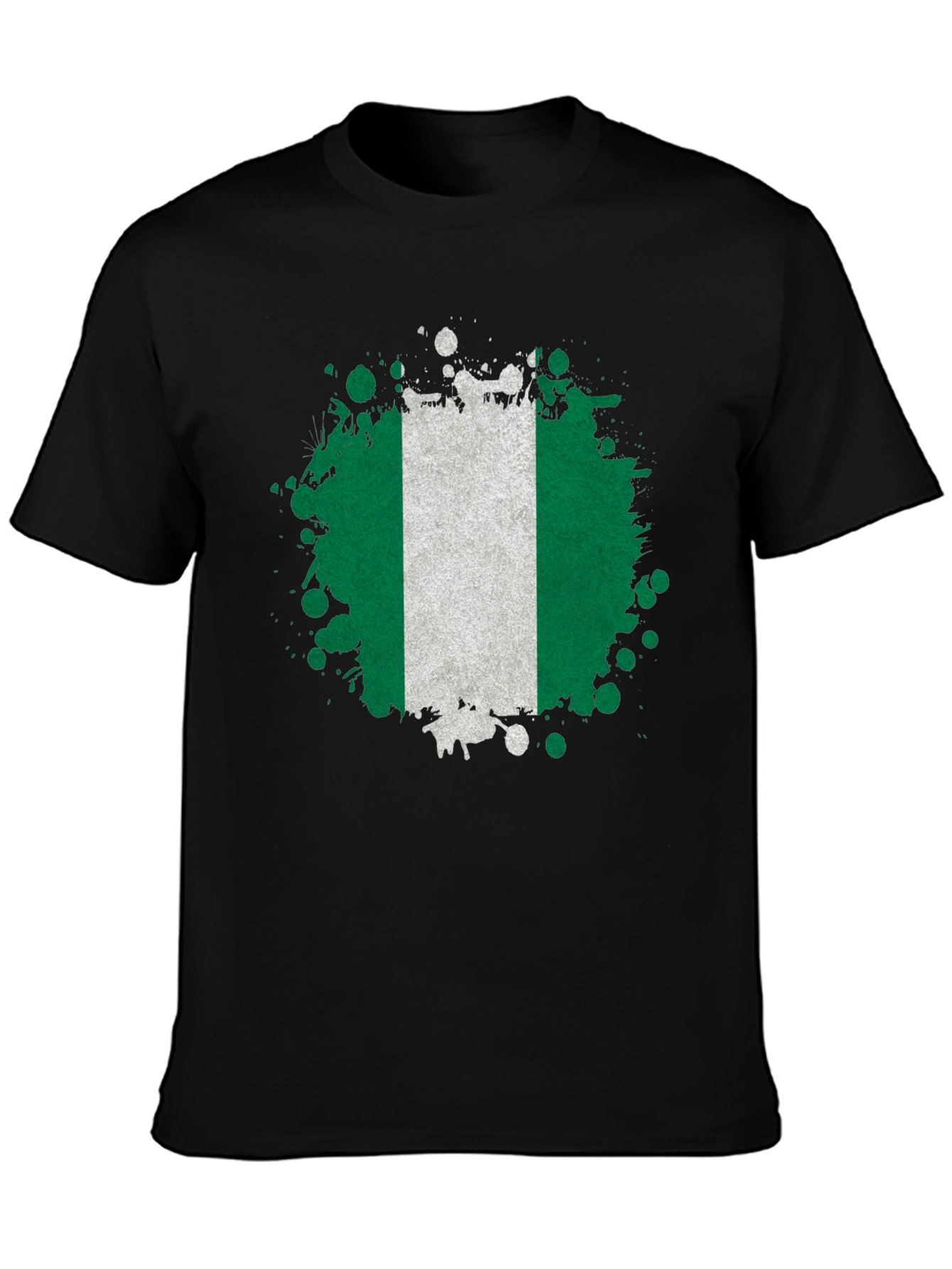 Nigeria Flag Splatter T-Shirt