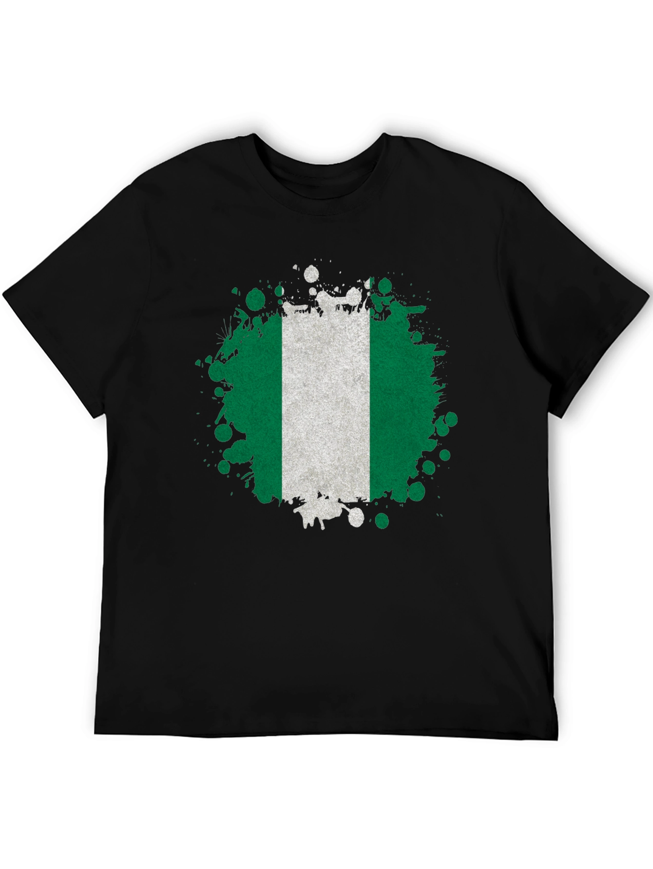 Nigeria Flag Splatter T-Shirt