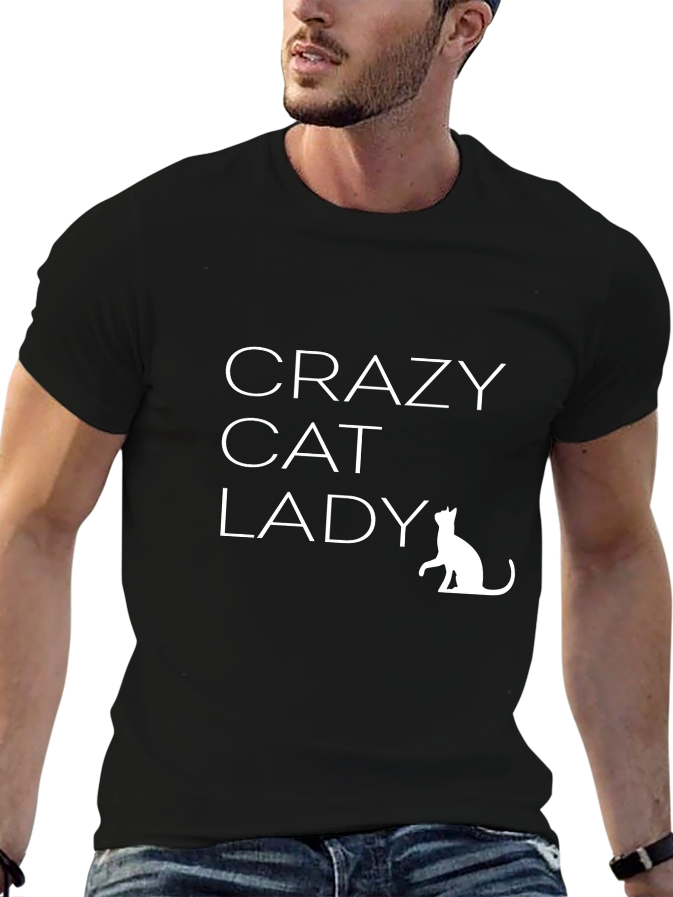 Crazy Cat Lady T-Shirt - Unisex Black Tee