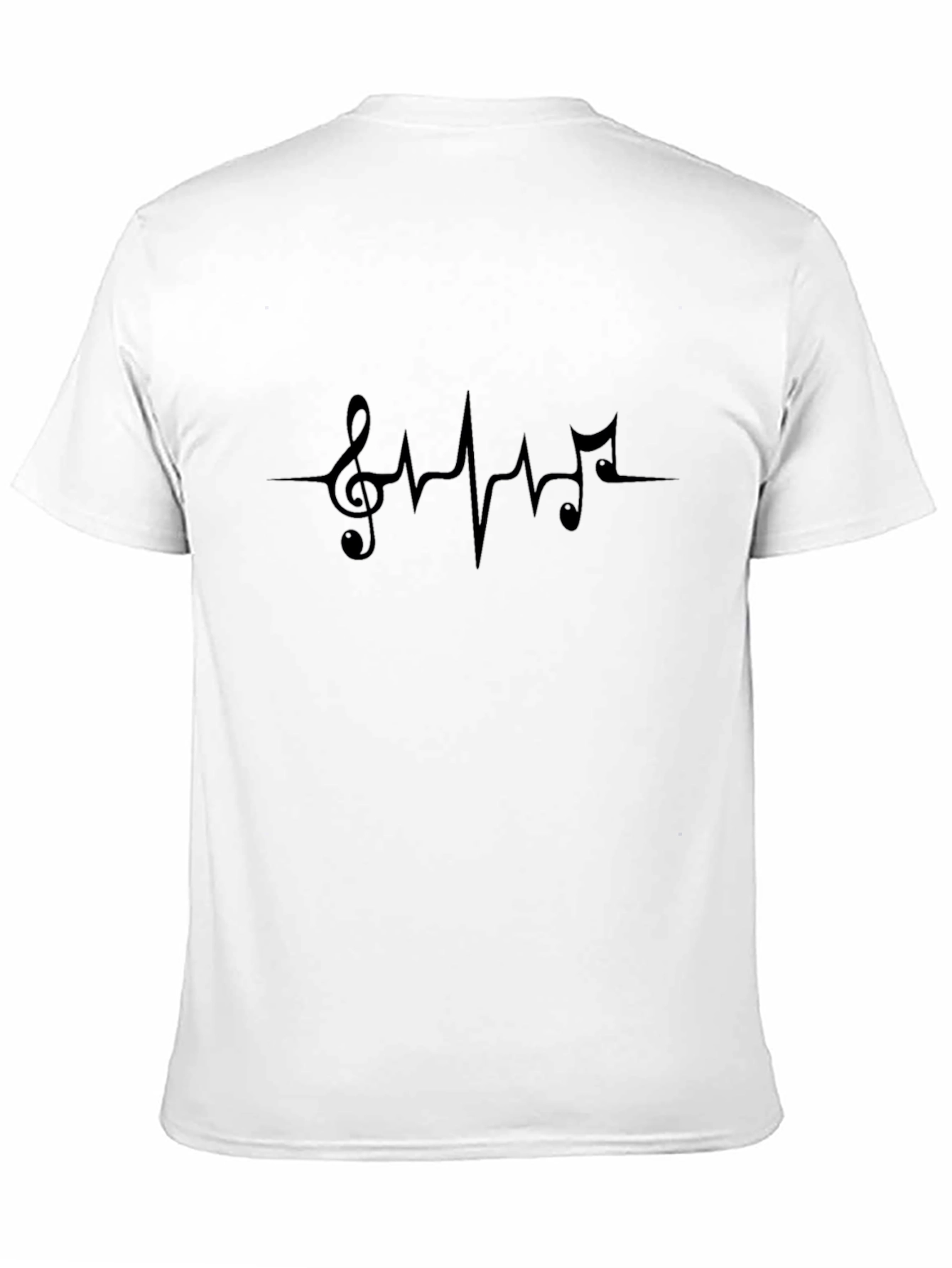 Musical Pulse T-Shirt - Treble Clef Heartbeat Tee