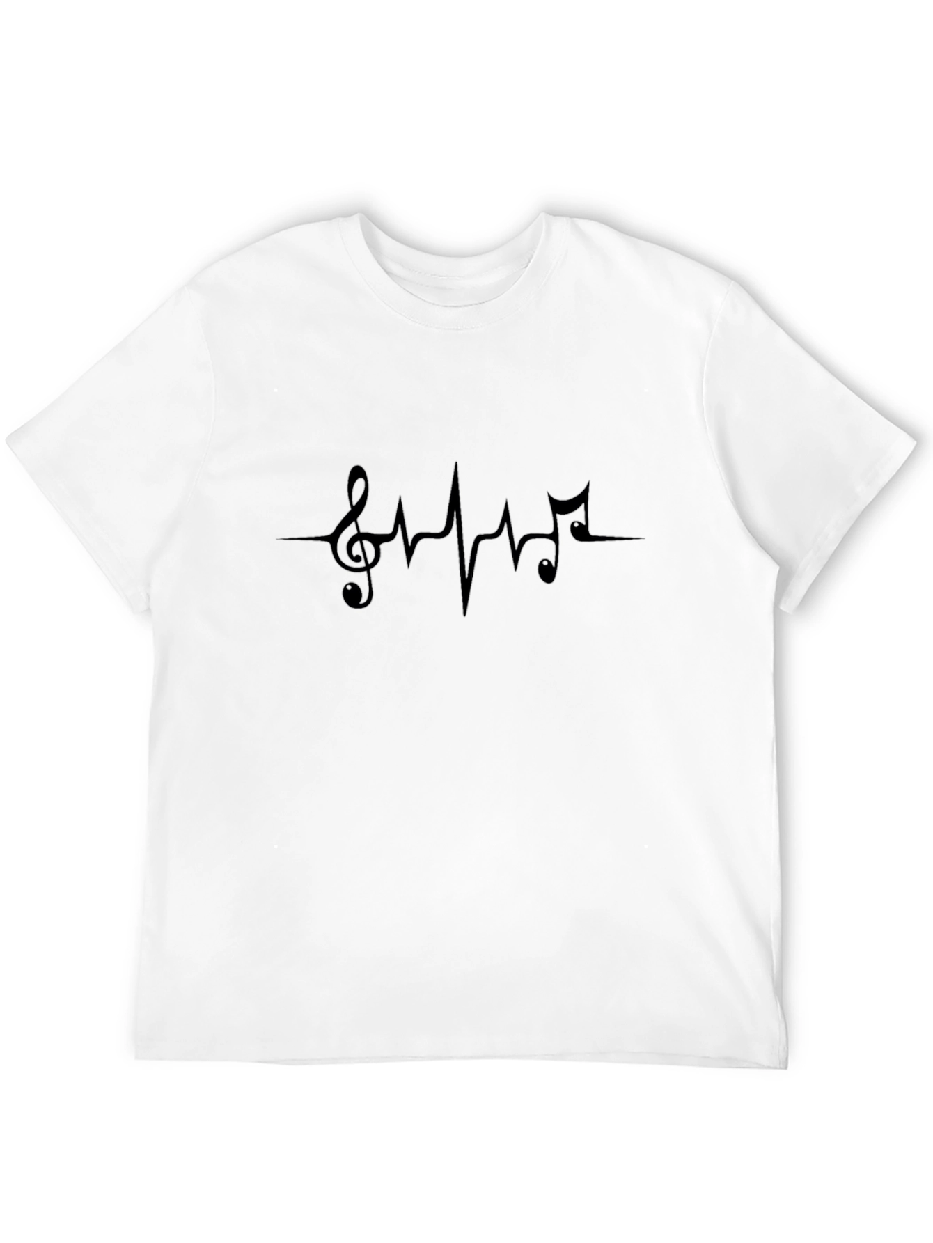 Musical Pulse T-Shirt - Treble Clef Heartbeat Tee