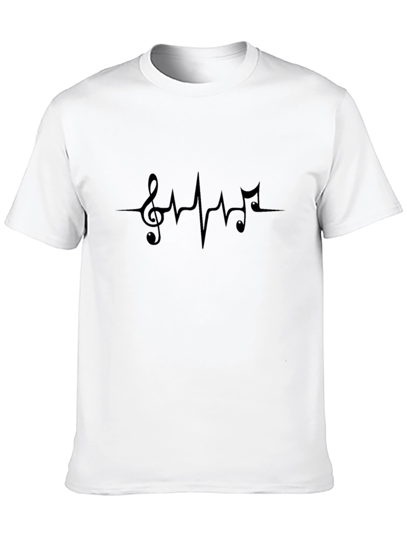 Musical Pulse T-Shirt - Treble Clef Heartbeat Tee