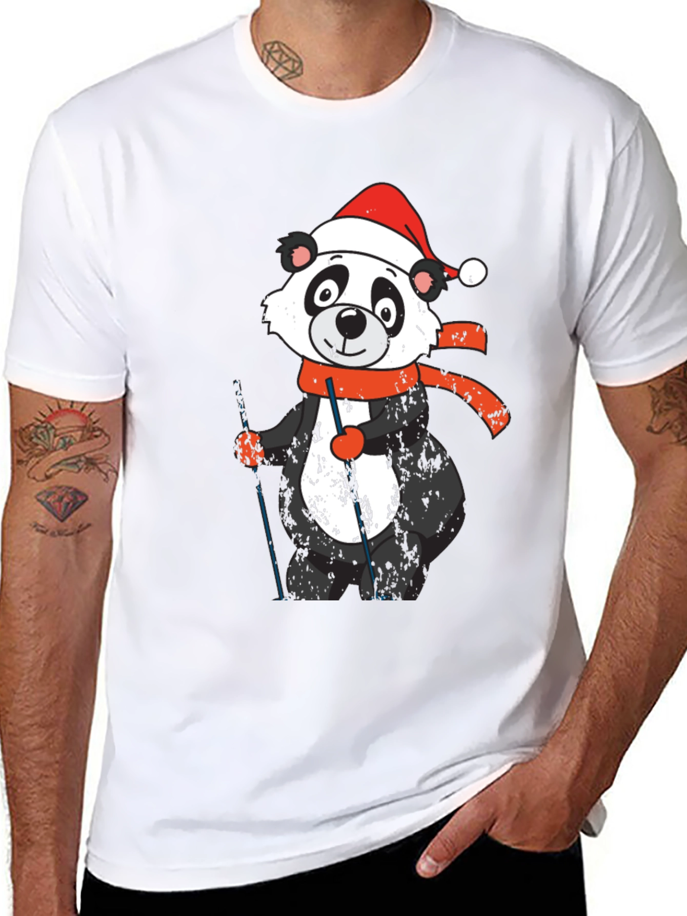 Festive Panda T-Shirt - Holiday Fun!