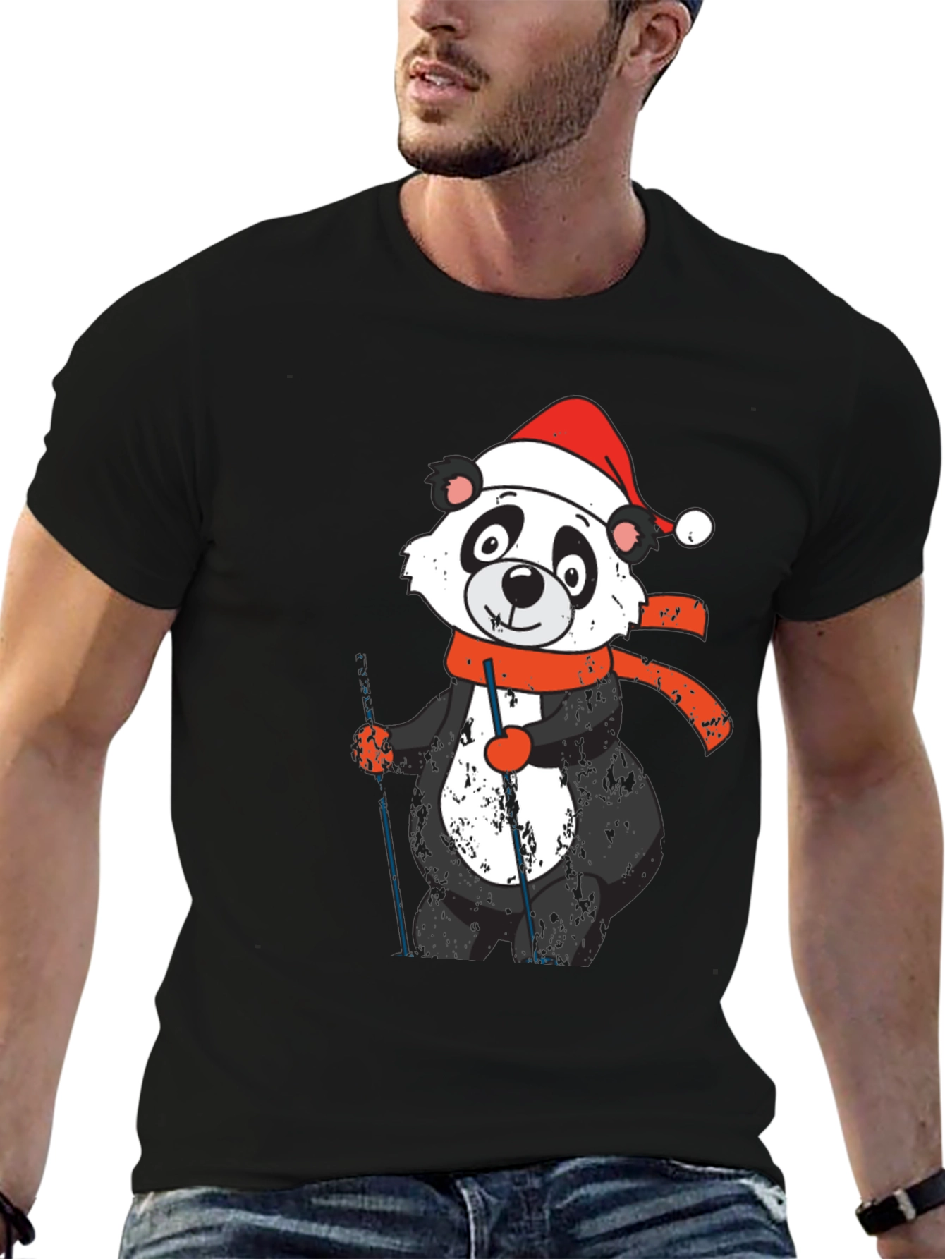 Festive Panda T-Shirt - Holiday Fun!