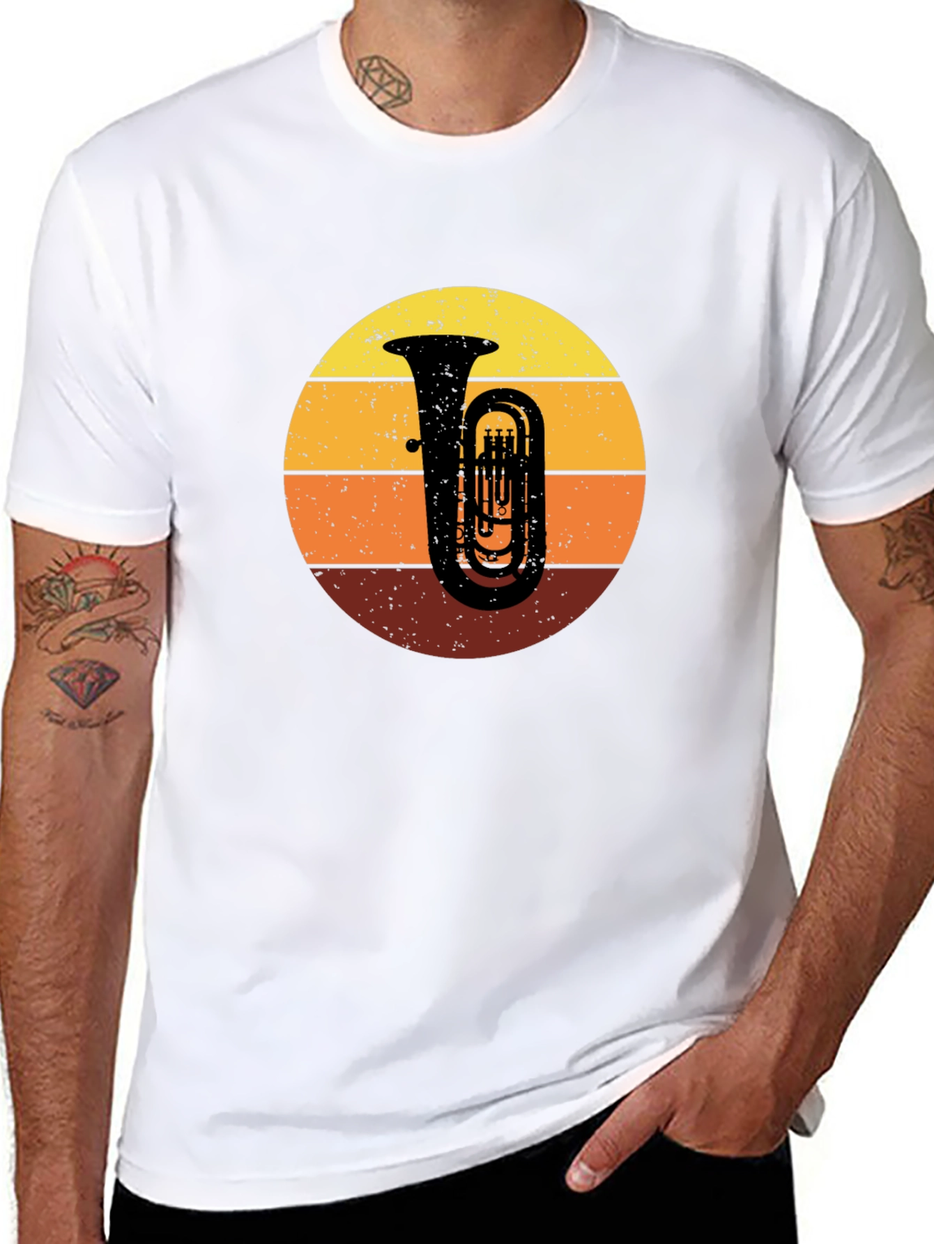 Retro Tuba Sunset T-Shirt