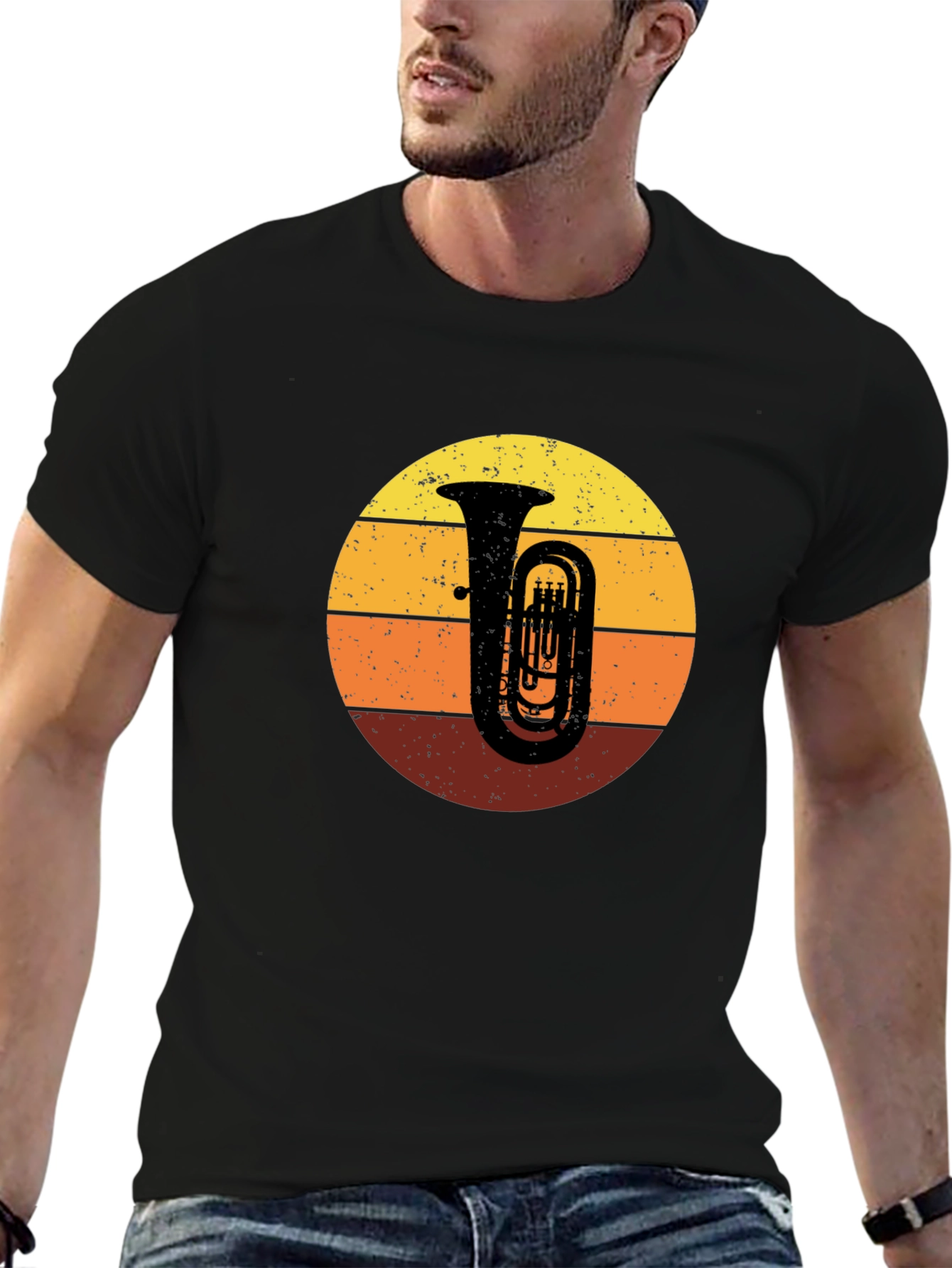 Retro Tuba Sunset T-Shirt