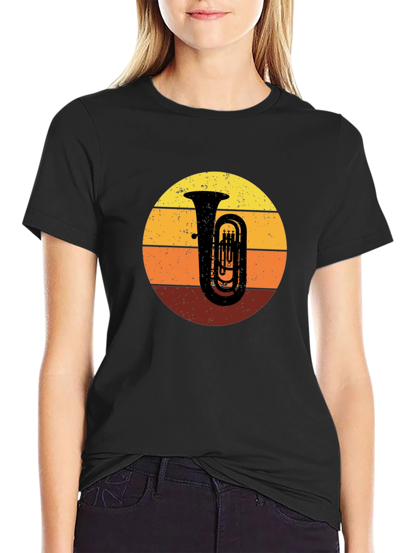 Retro Tuba Sunset T-Shirt