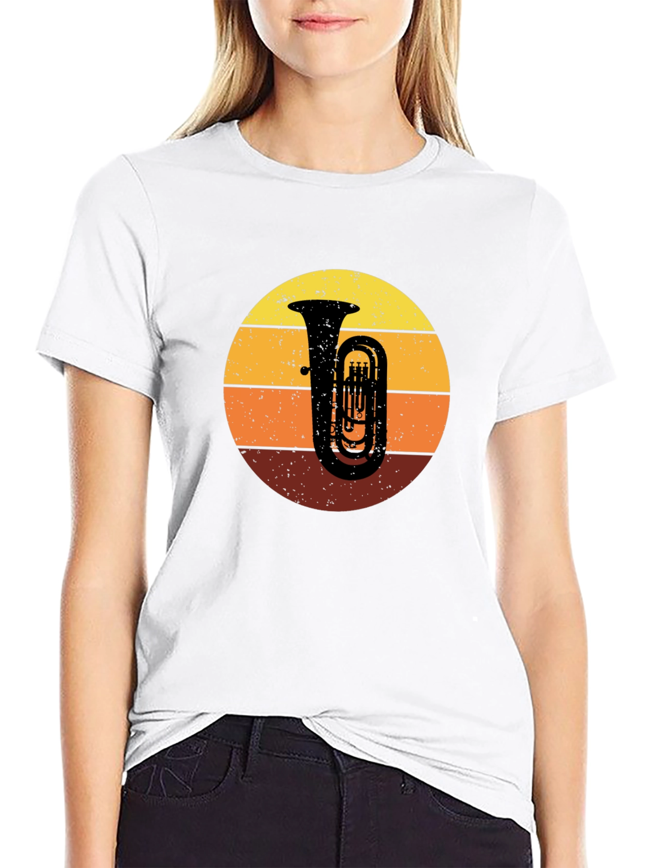 Retro Tuba Sunset T-Shirt