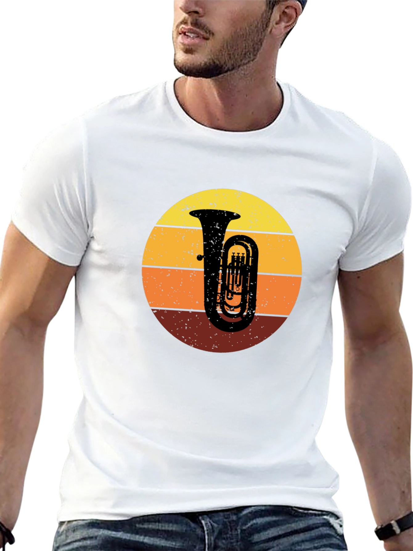Retro Tuba Sunset T-Shirt