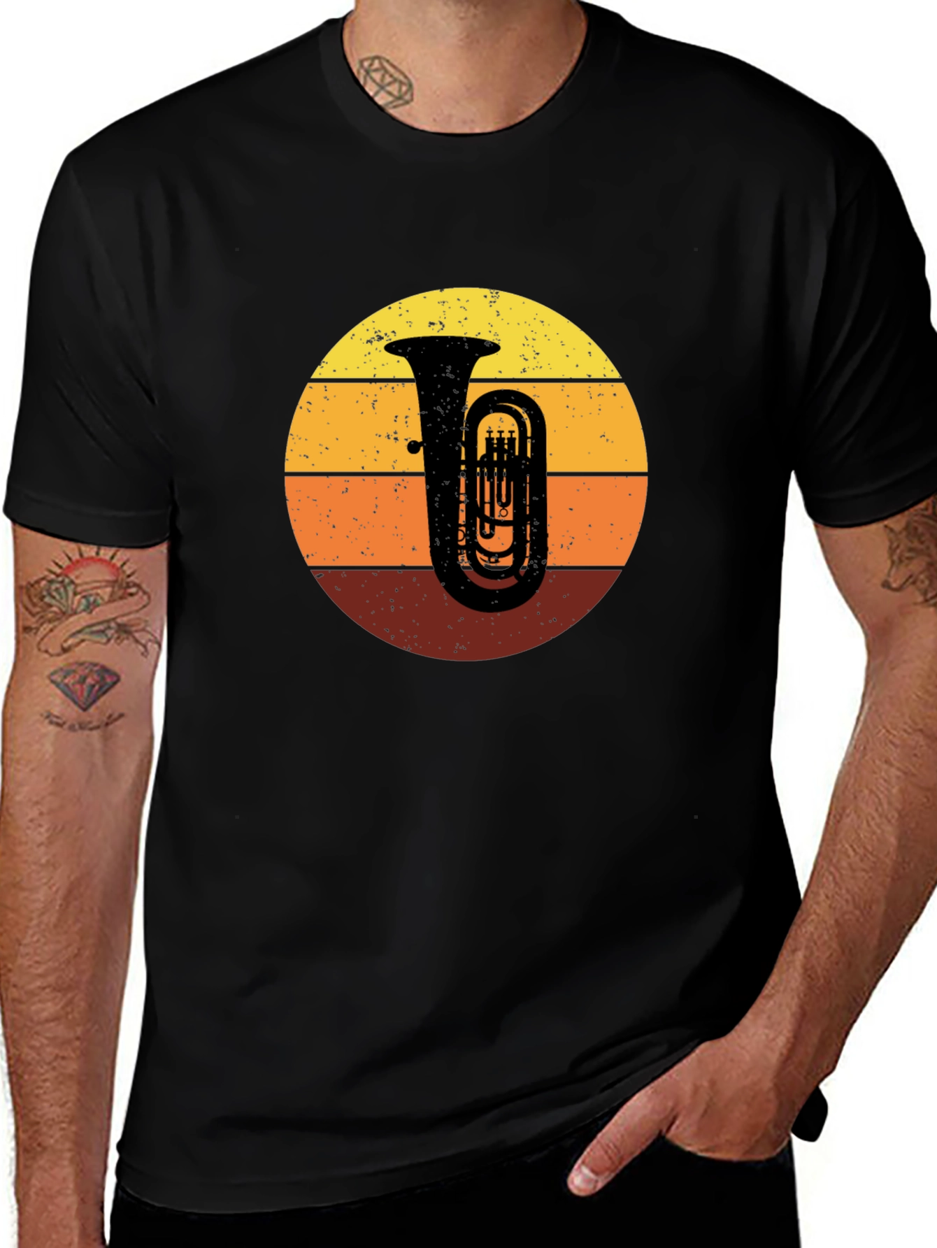 Retro Tuba Sunset T-Shirt