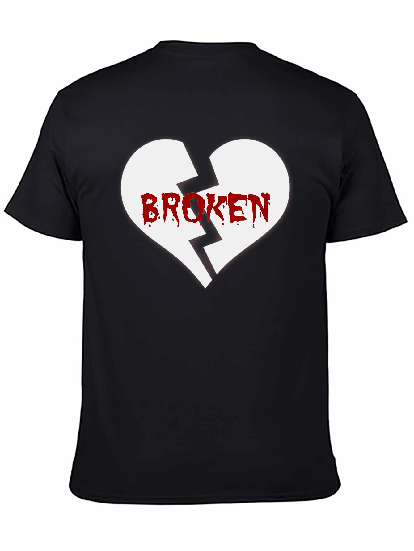 Broken Heart Graphic Tee - Mens Black T-Shirt