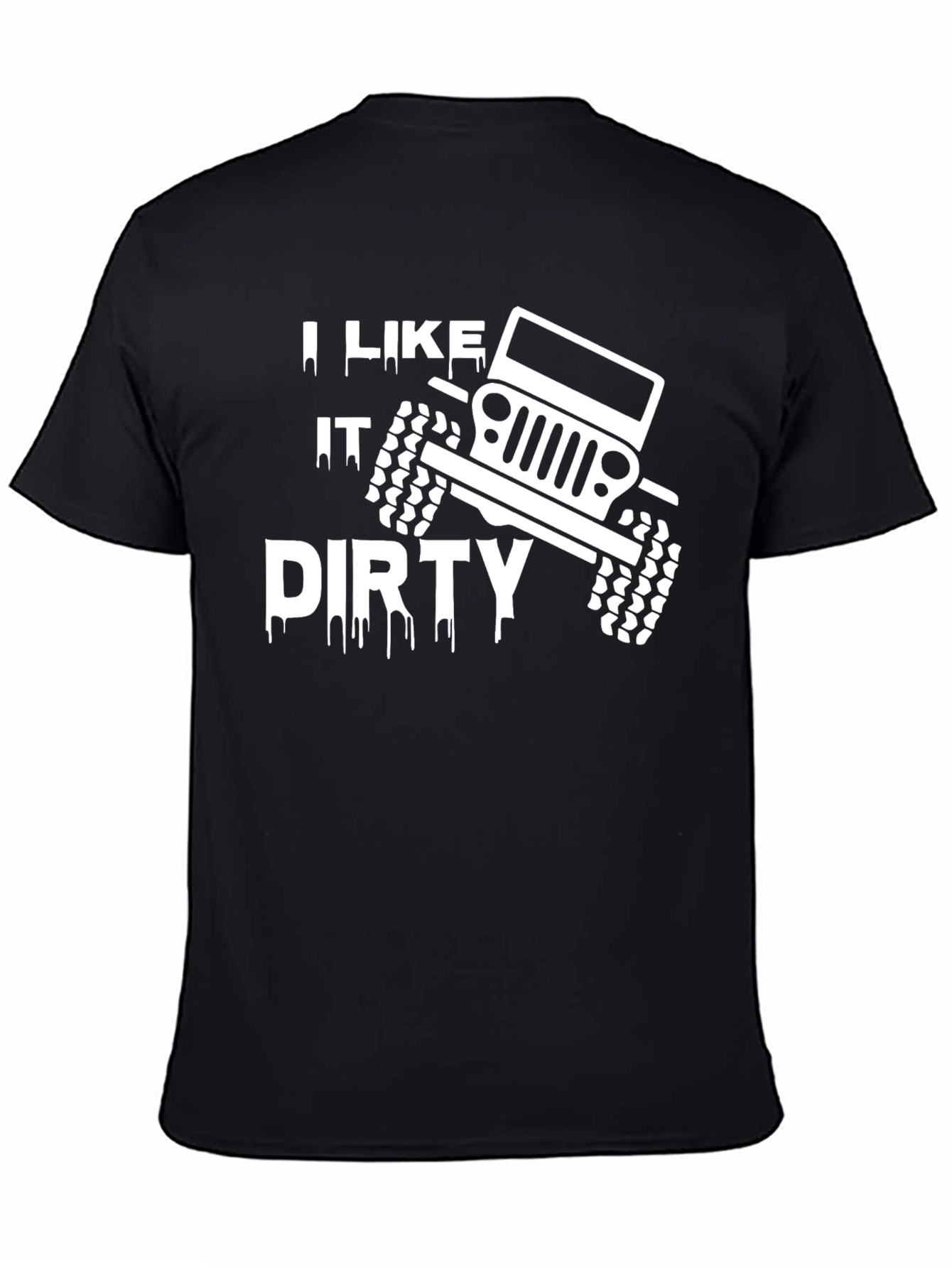 I Like It Dirty Jeep Graphic T-Shirt - Black