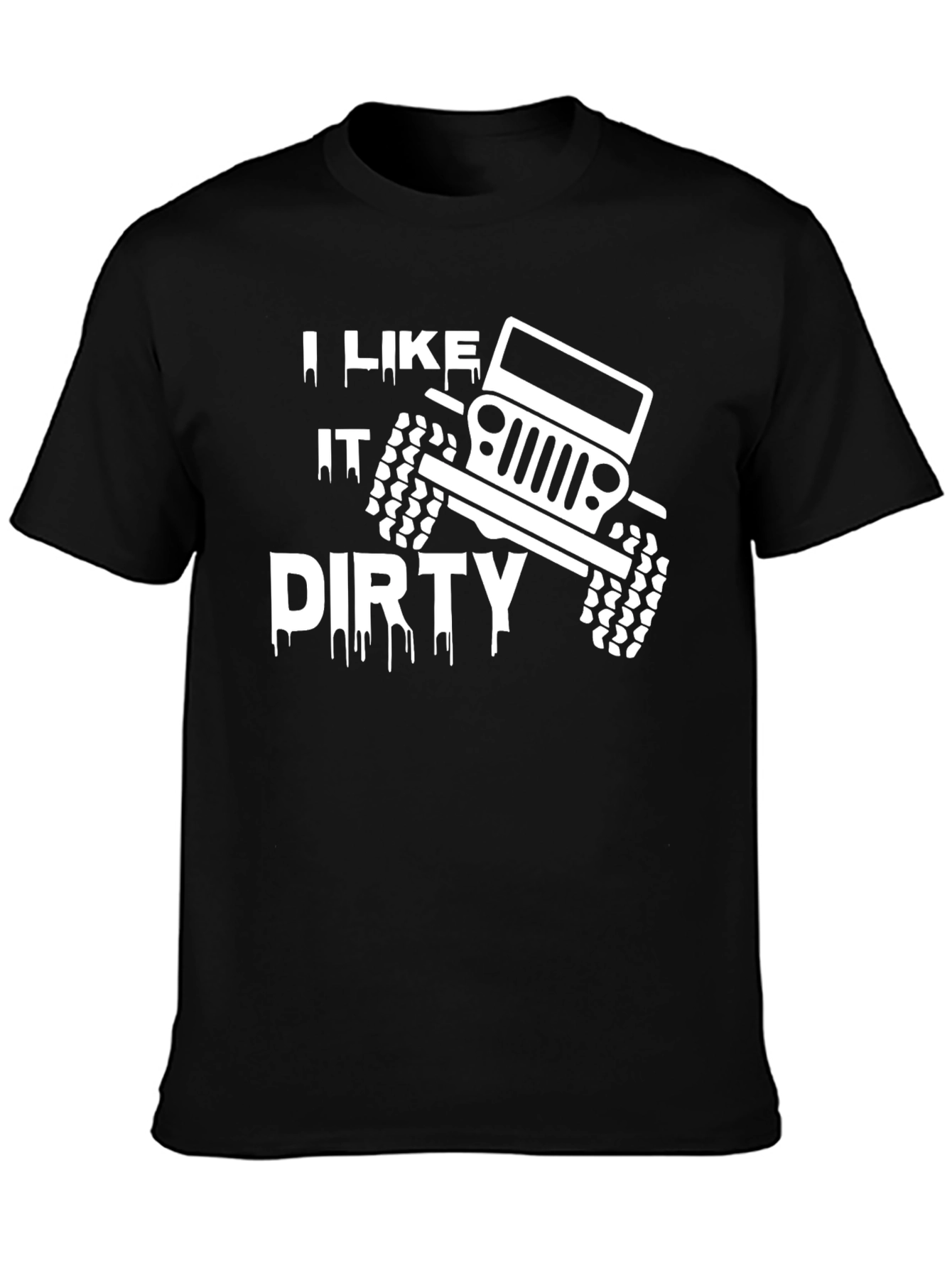I Like It Dirty Jeep Graphic T-Shirt - Black