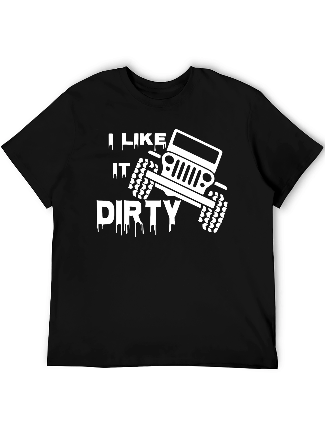 I Like It Dirty Jeep Graphic T-Shirt - Black
