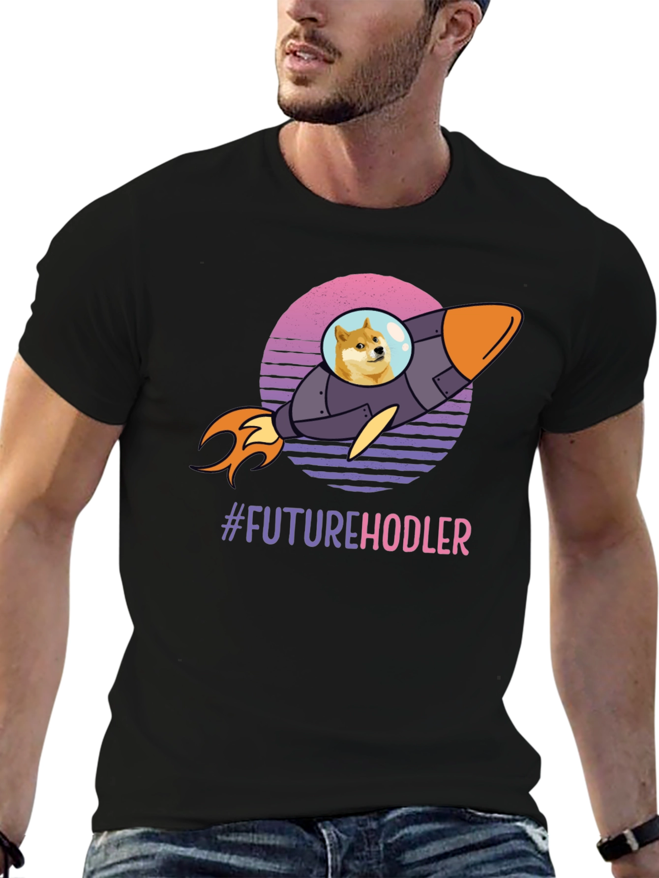 Future Hodler Doge Rocket T-Shirt