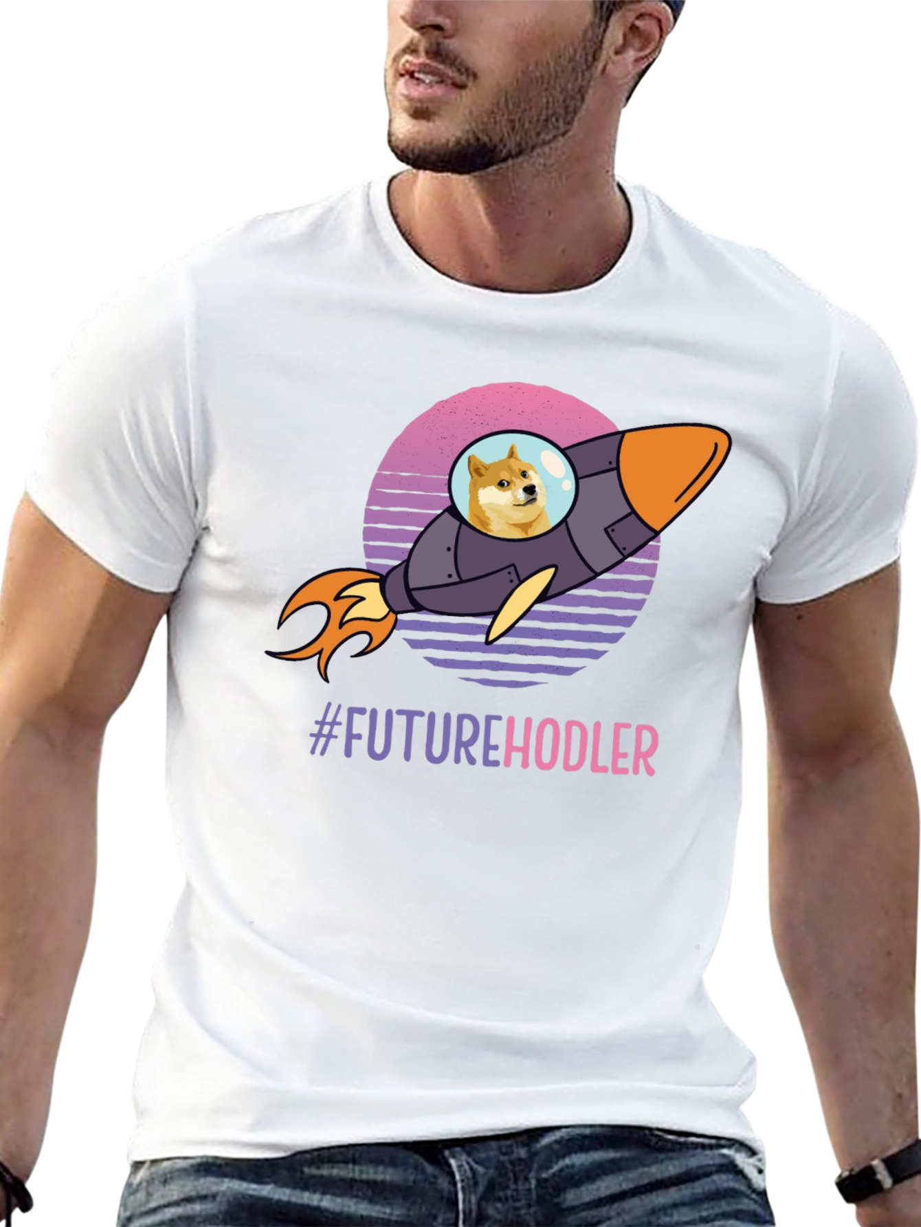 Future Hodler Doge Rocket T-Shirt
