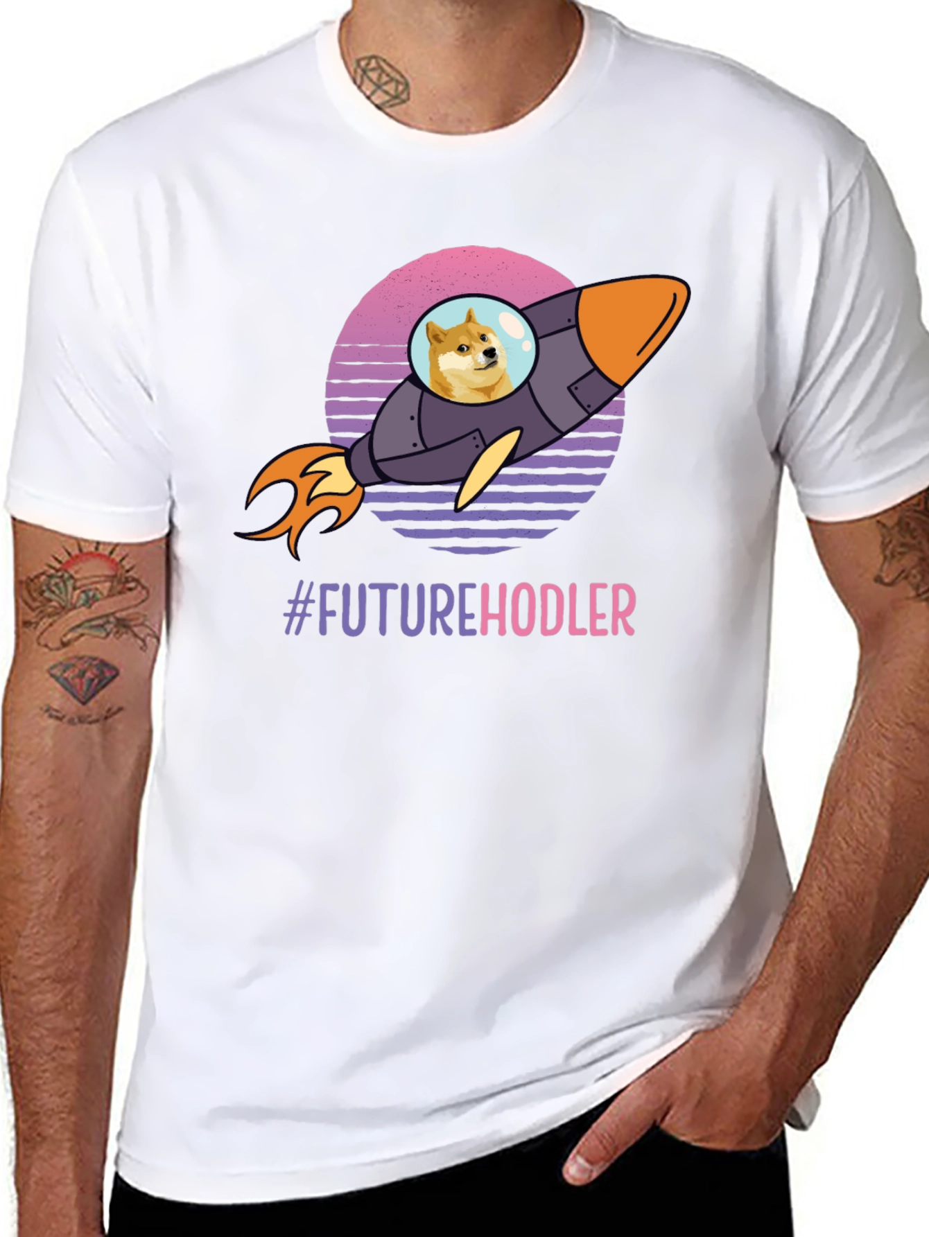 Future Hodler Doge Rocket T-Shirt