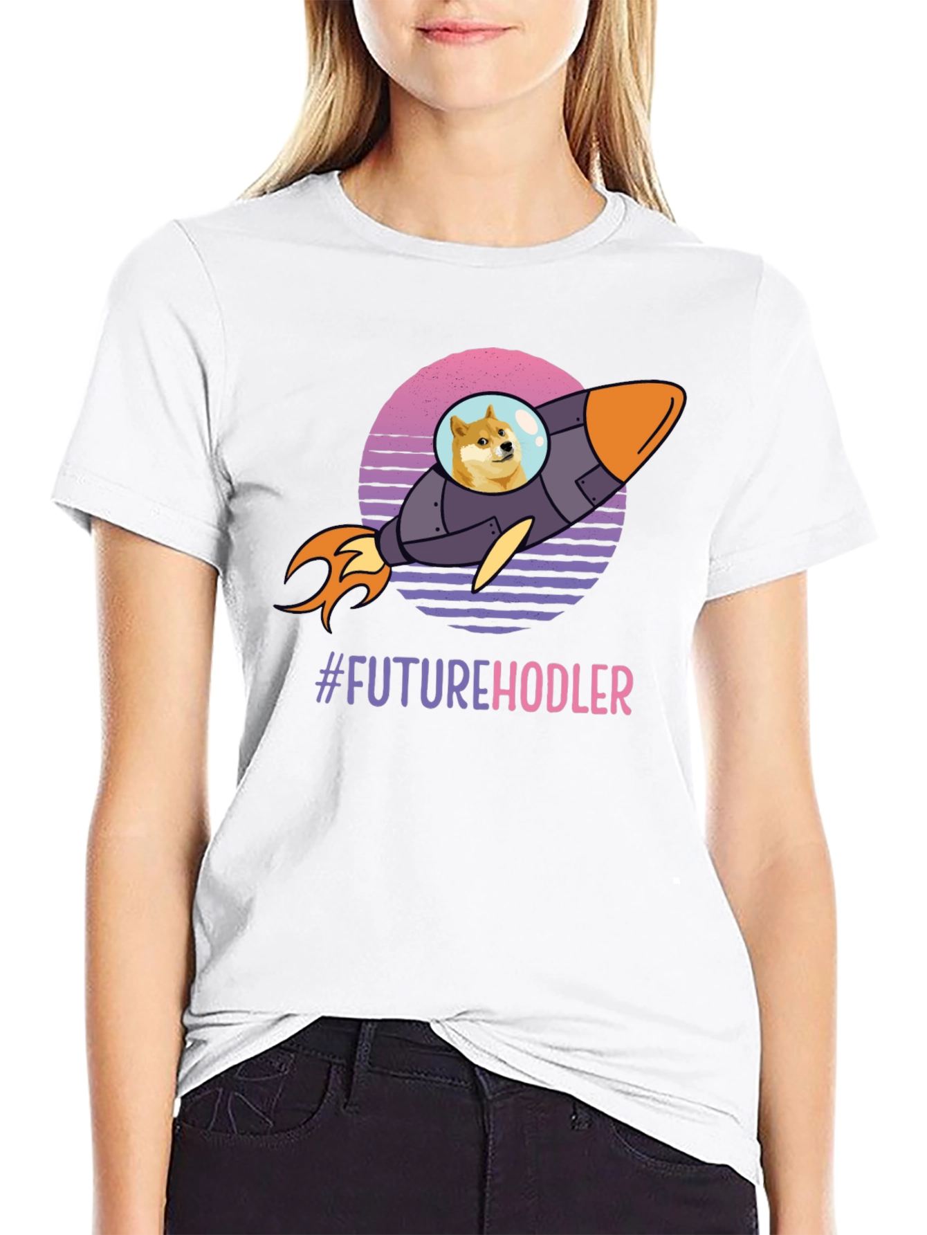 Future Hodler Doge Rocket T-Shirt