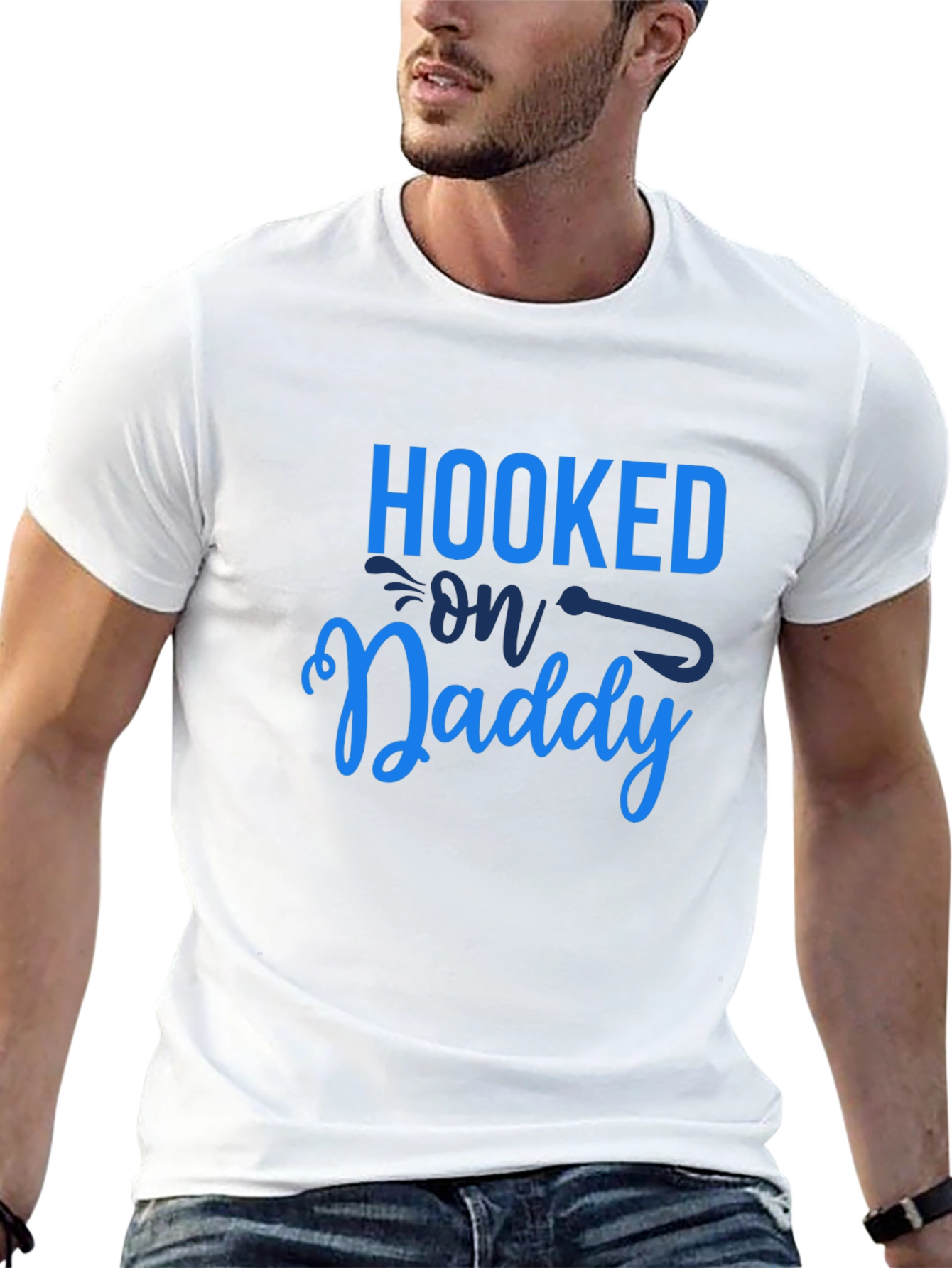 Hooked on Daddy T-Shirt - Fishing Fathers Day Tee