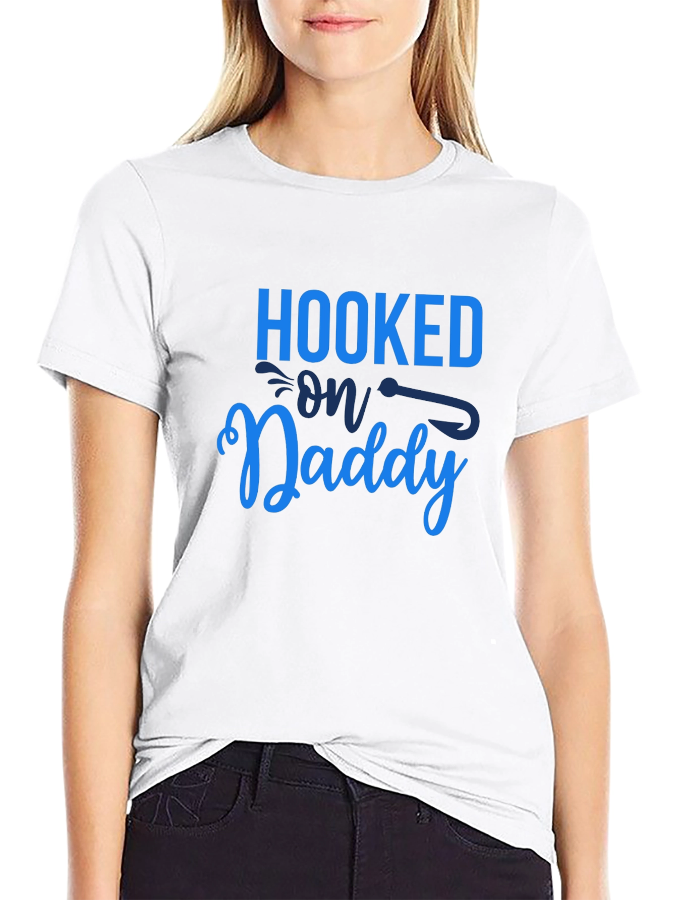 Hooked on Daddy T-Shirt - Fishing Fathers Day Tee