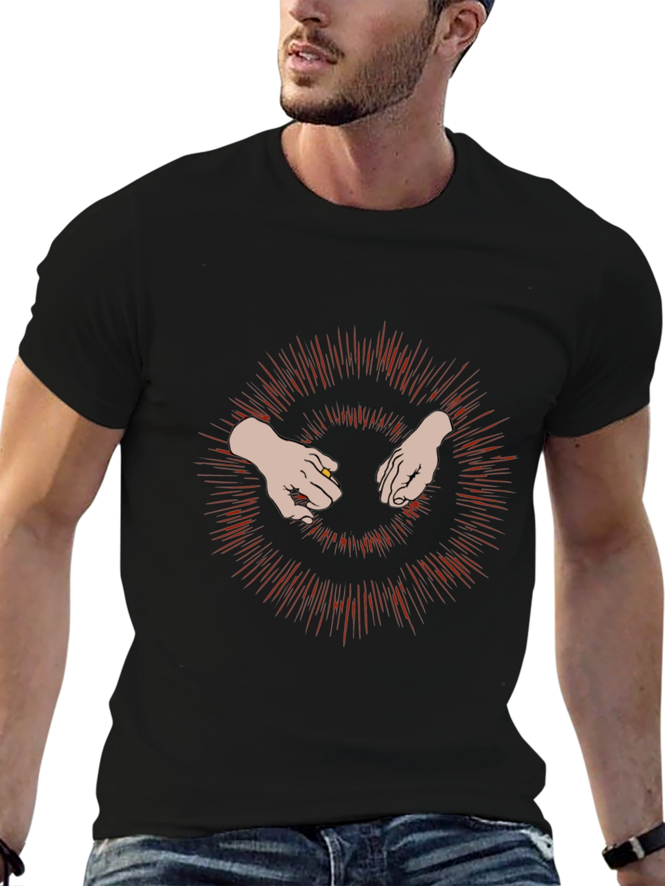 Mystic Hands Graphic Tee - Intriguing Design