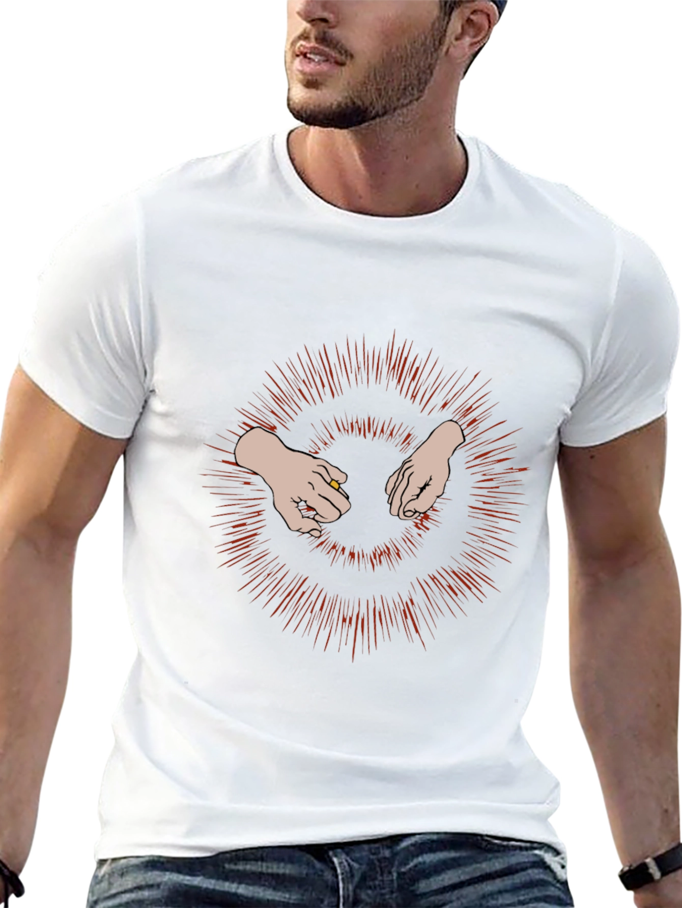 Mystic Hands Graphic Tee - Intriguing Design