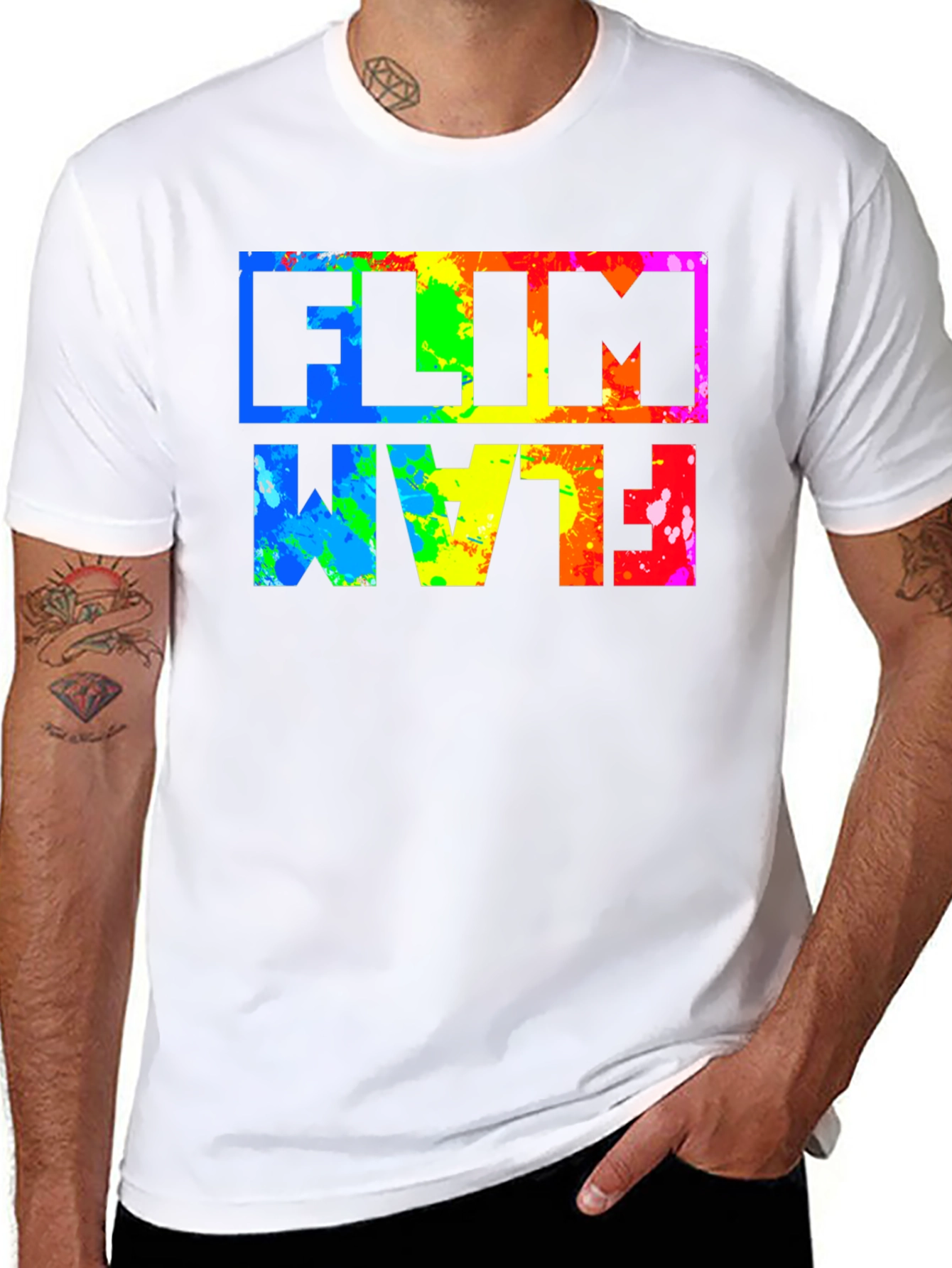 Flim Flam Rainbow Graphic T-Shirt