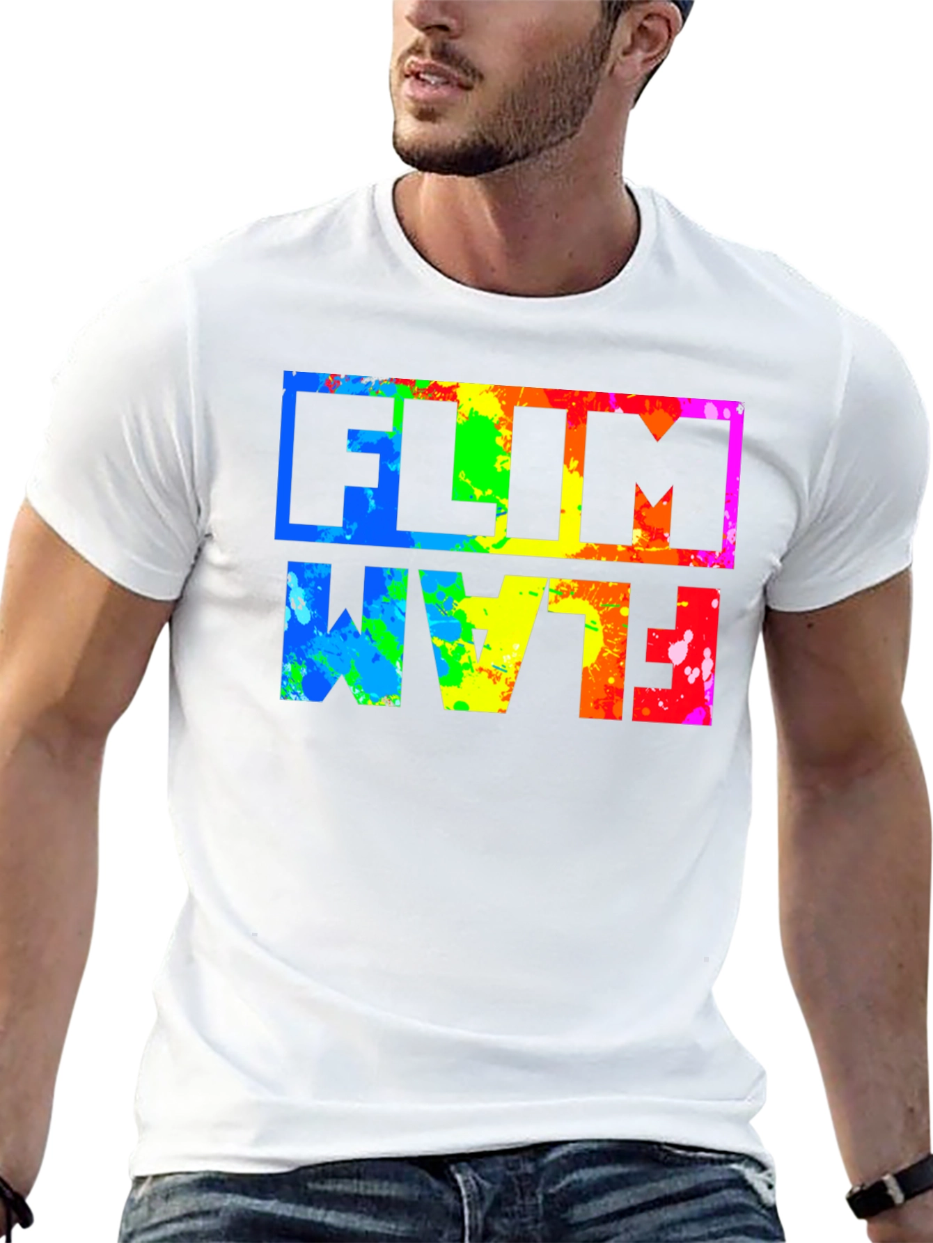 Flim Flam Rainbow Graphic T-Shirt