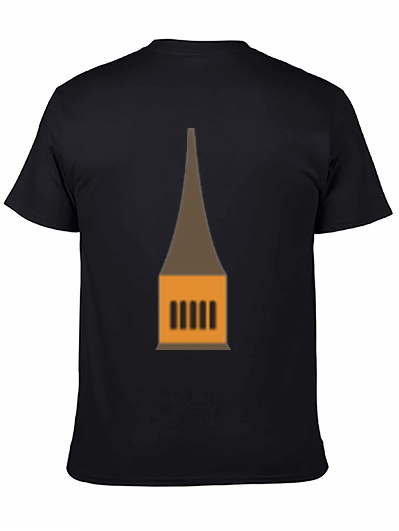 Graphic Tee: Temple Tower Design Black