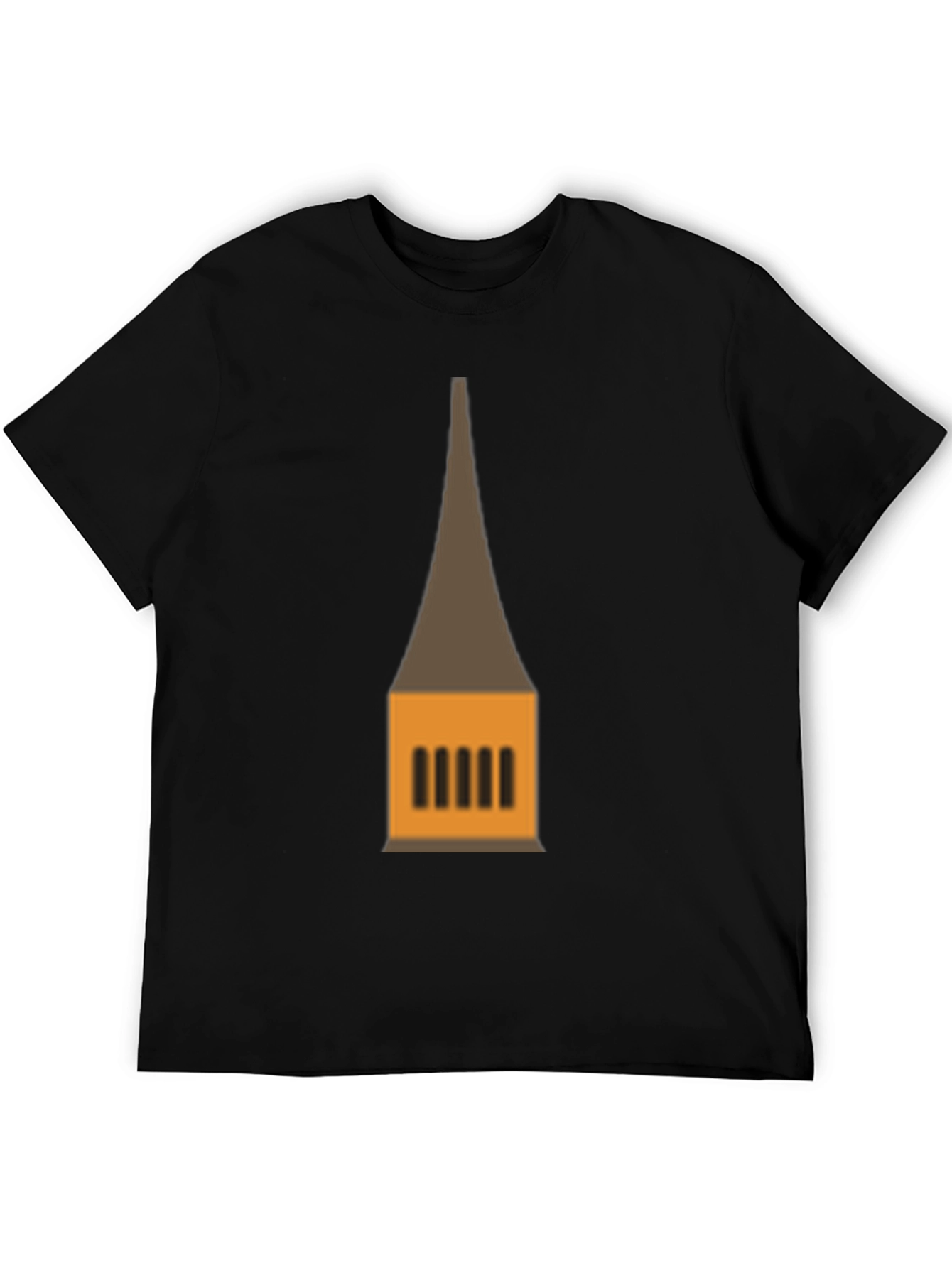 Graphic Tee: Temple Tower Design Black