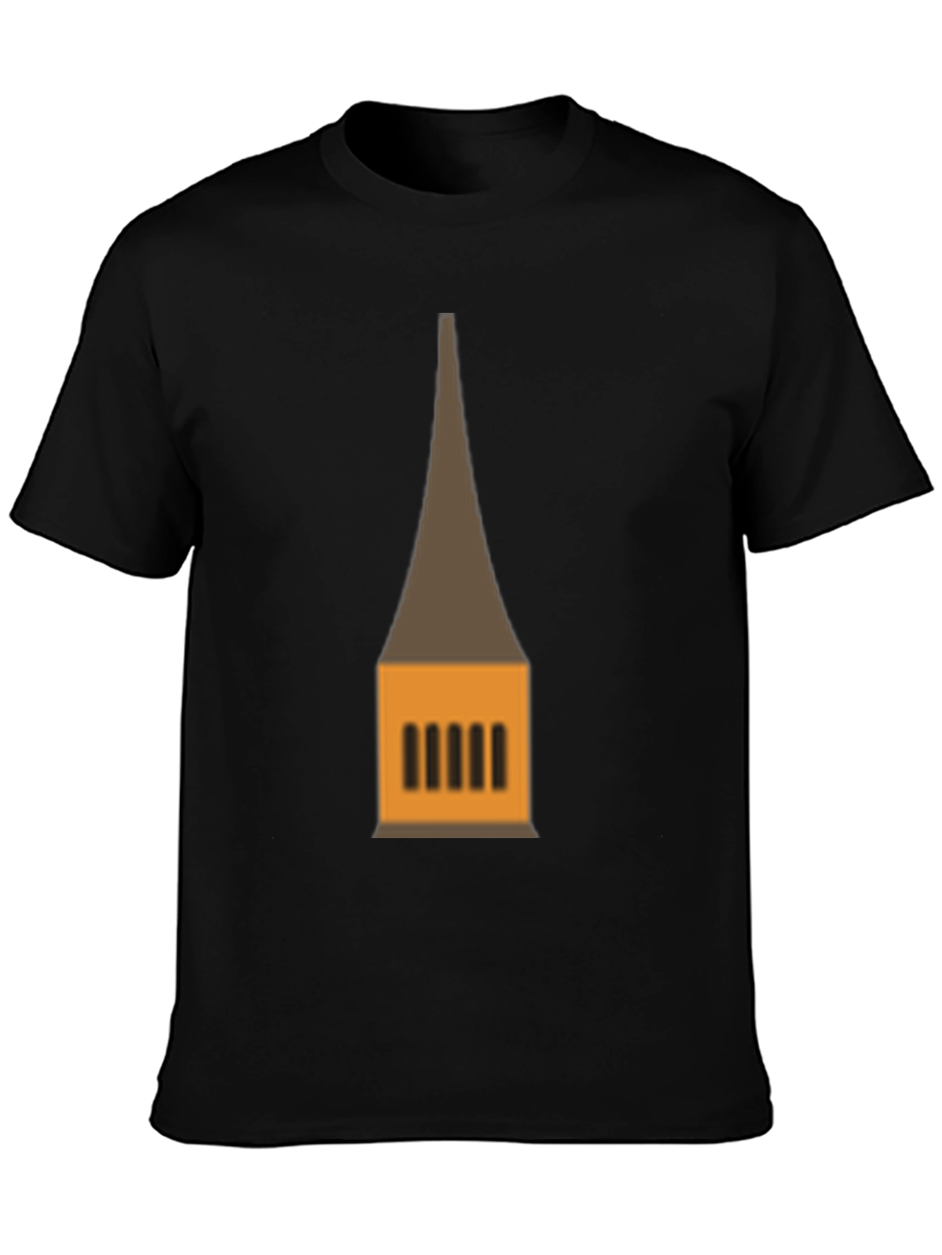 Graphic Tee: Temple Tower Design Black