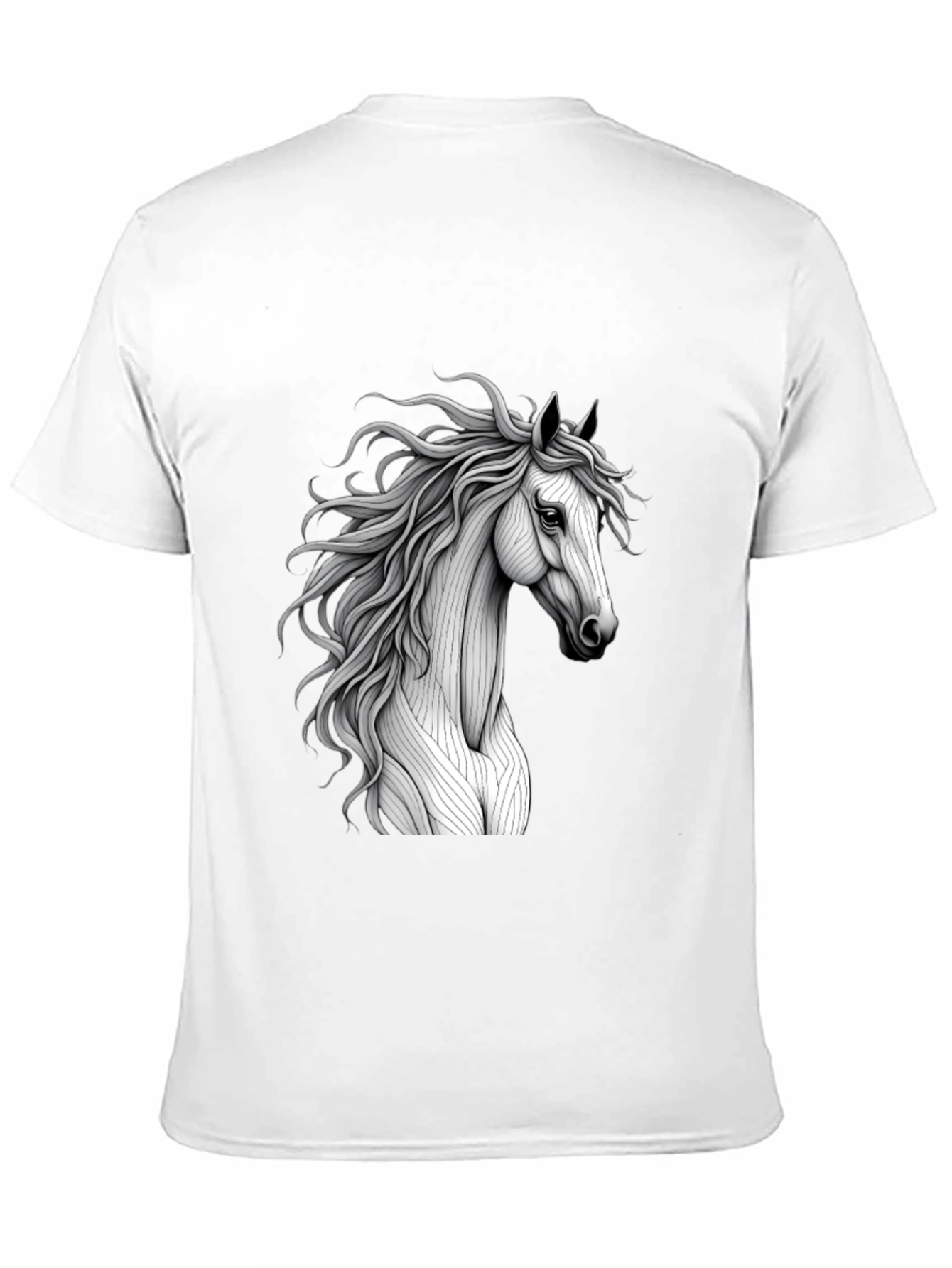 Black Horse Graphic Tee - Elegant Equestrian Style