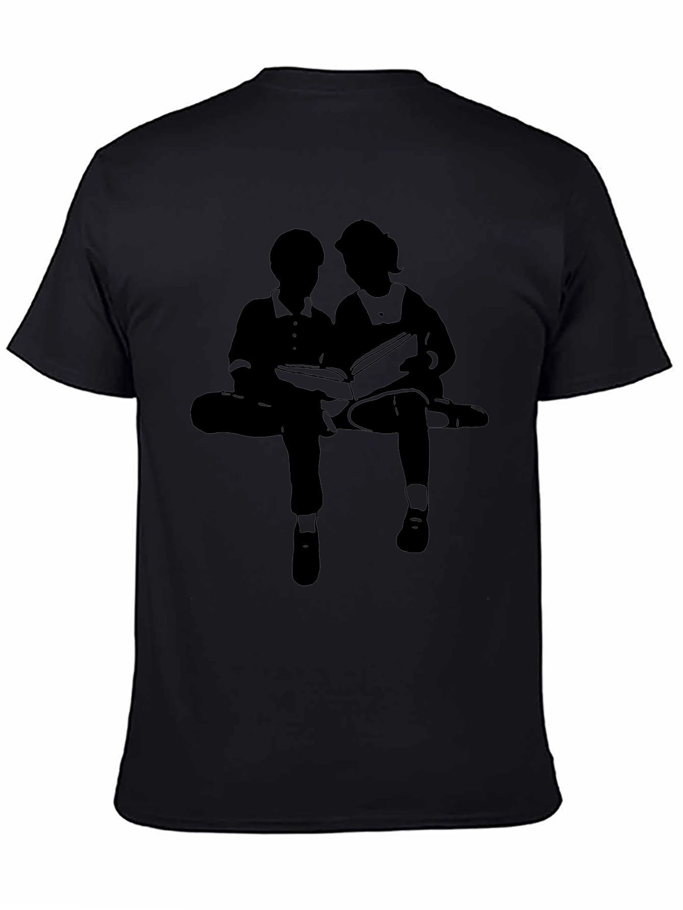Silhouette Graphic Tee - Boy and Girl Reading