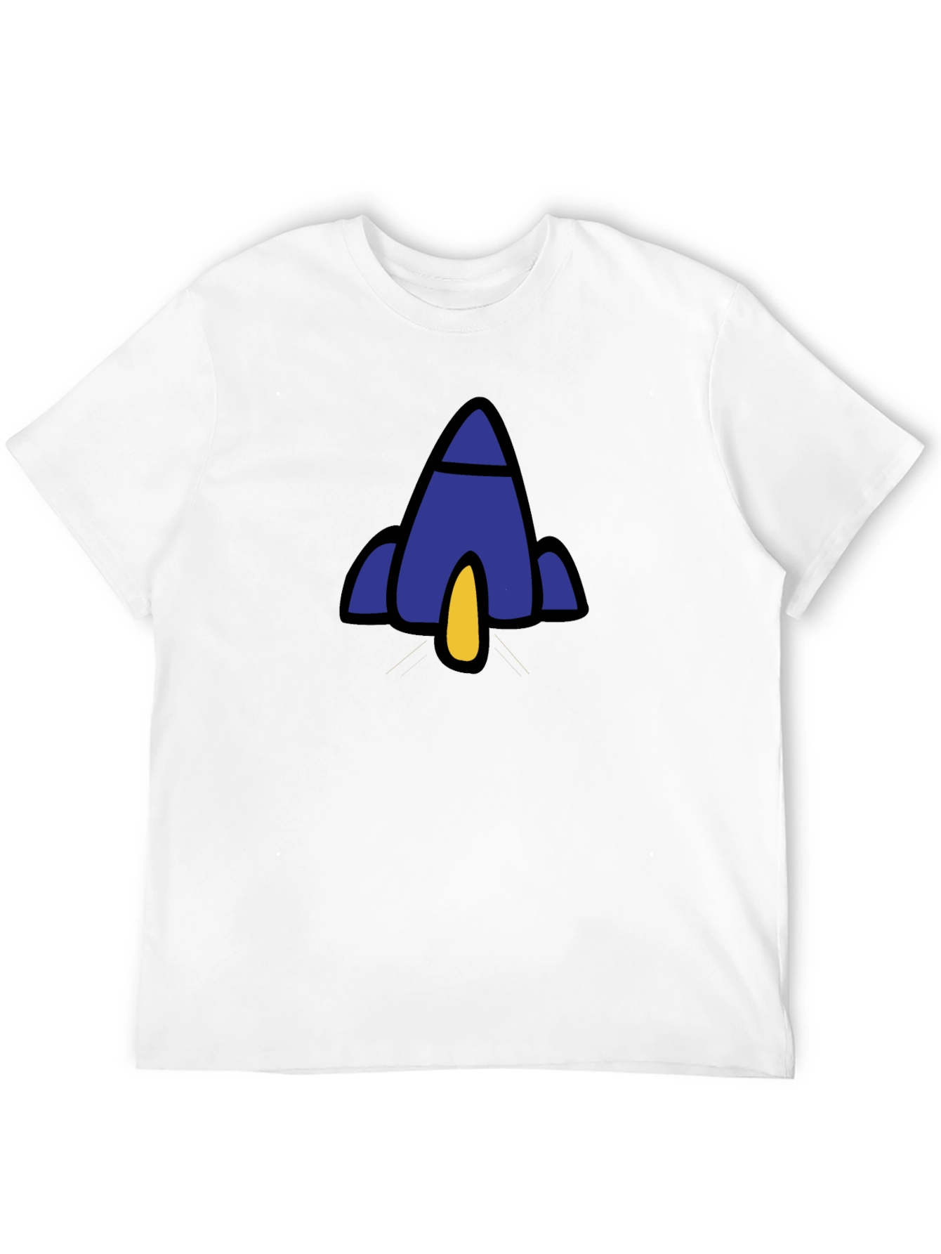 Rocket Graphic Black T-Shirt - Soft Cotton Blend