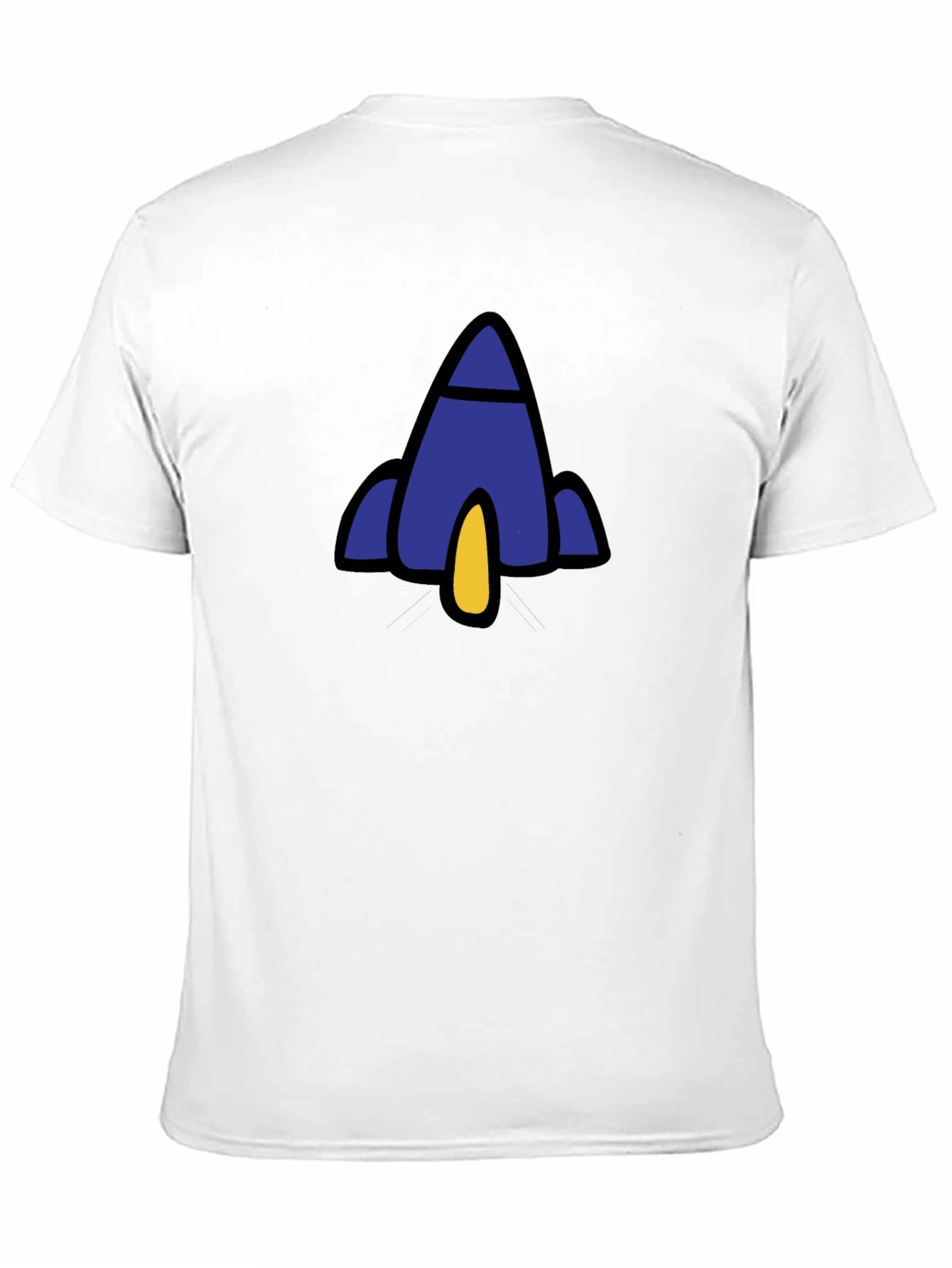 Rocket Graphic Black T-Shirt - Soft Cotton Blend