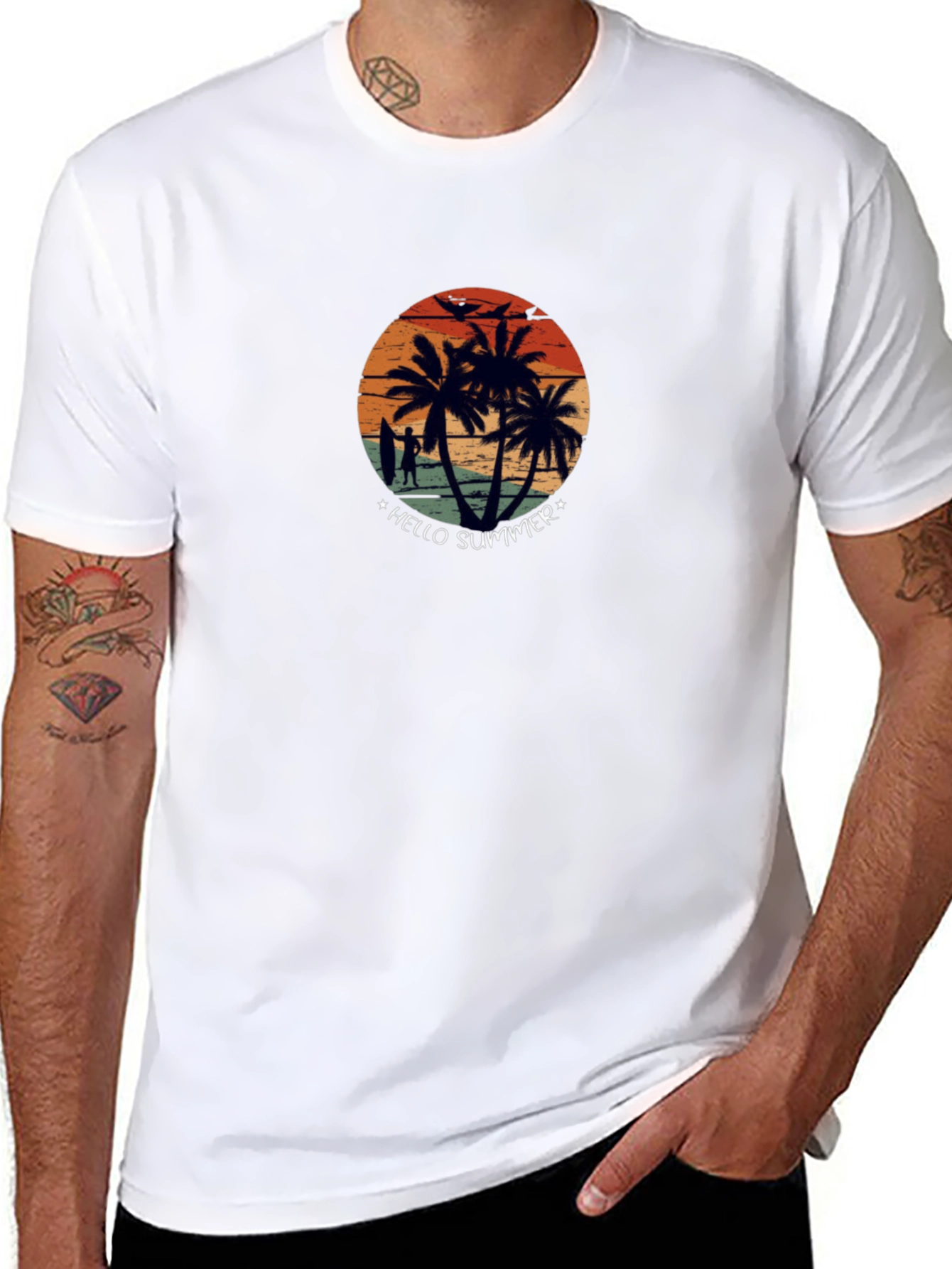 Hello Summer Beach Vibes Graphic Tee