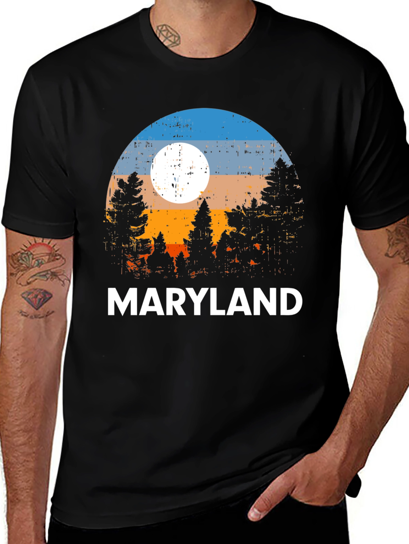 Maryland T-Shirt - Nature Sunset Graphic Tee