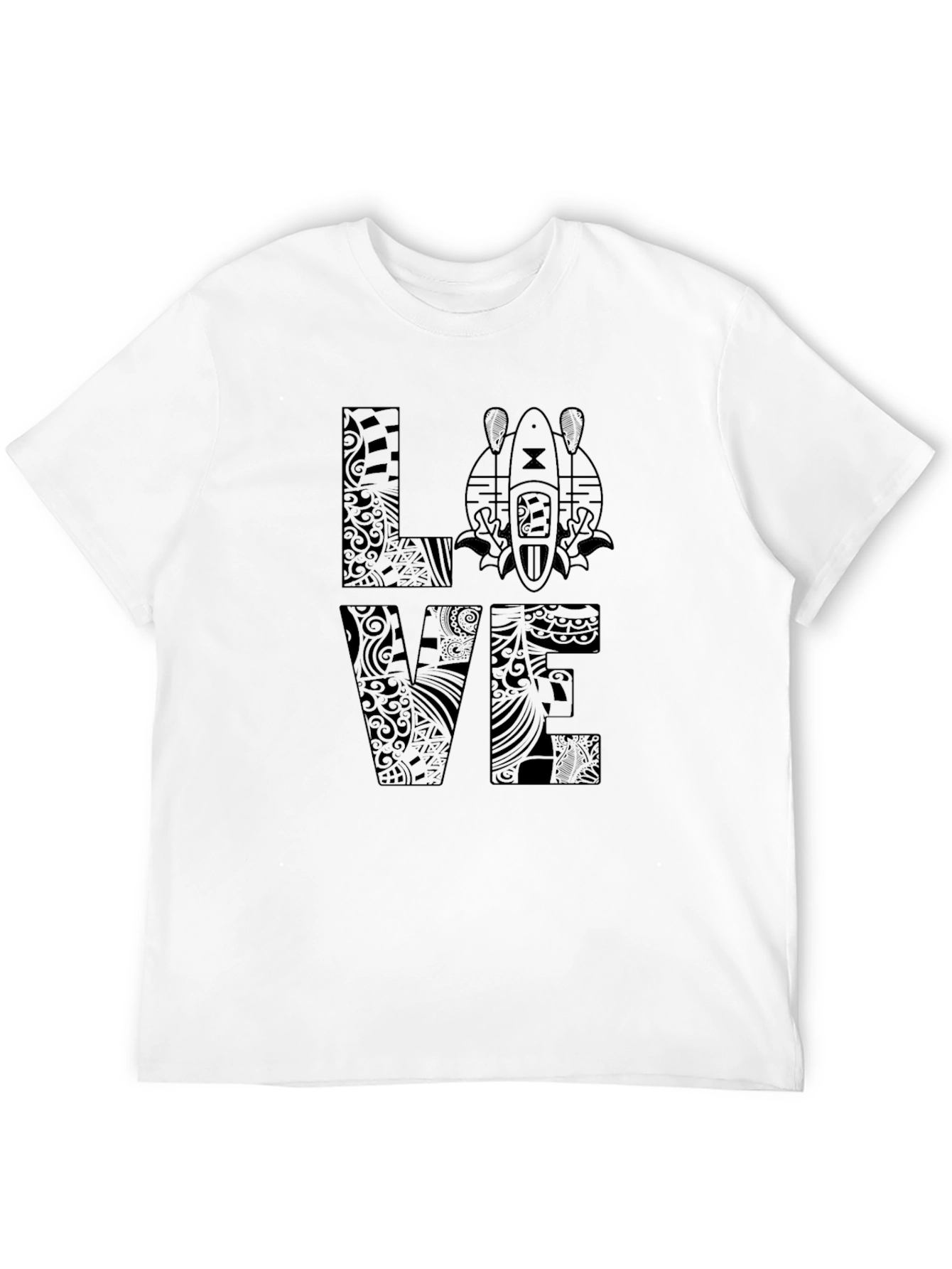 Tribal Tattoo LOVE Kayak T-Shirt