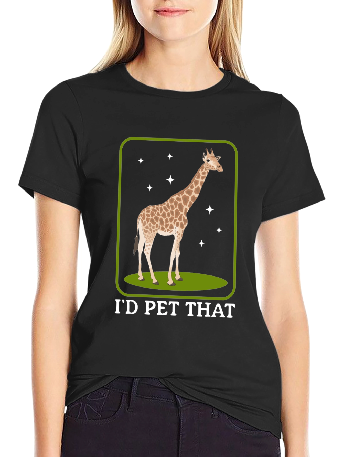 Id Pet That Giraffe Graphic Tee