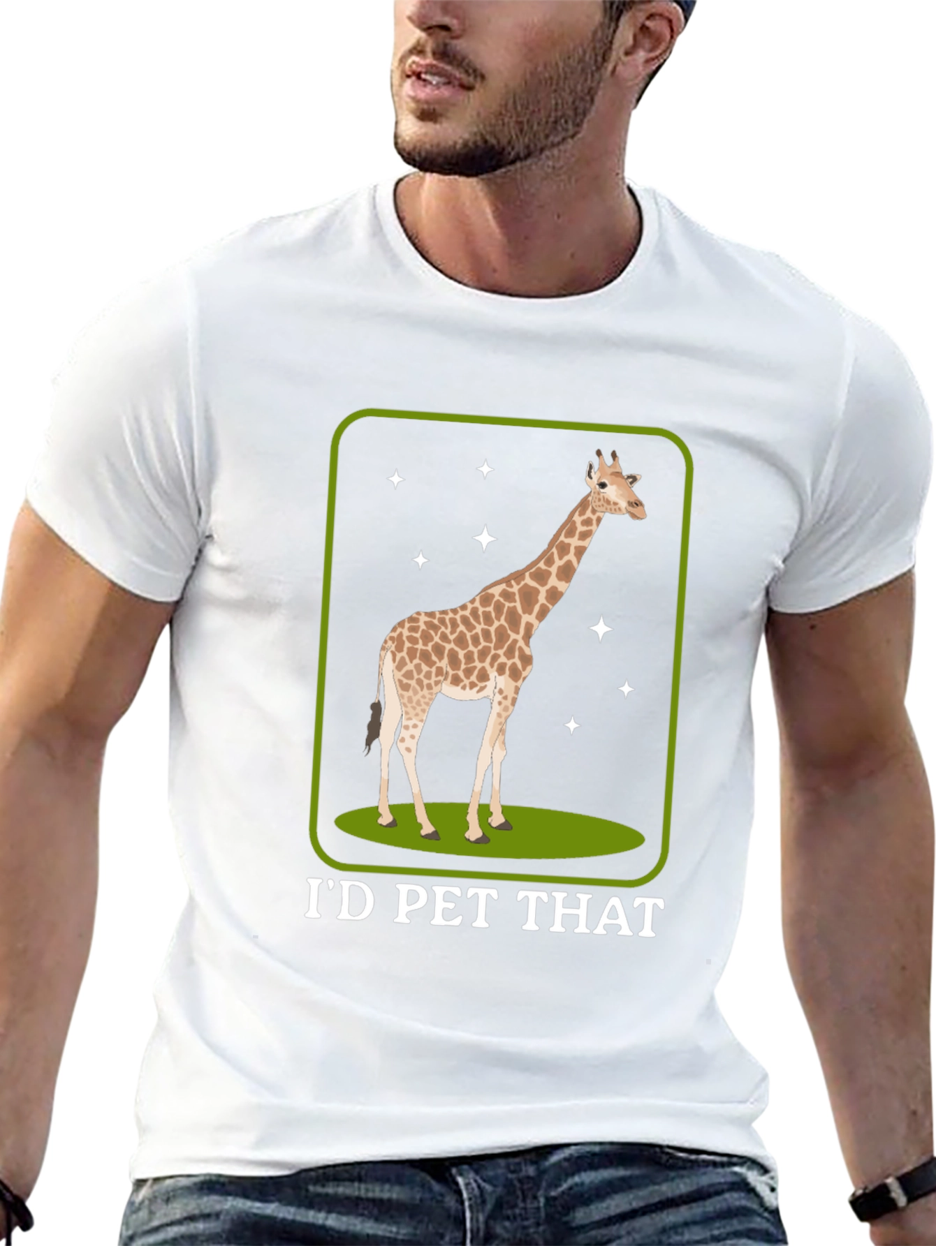 Id Pet That Giraffe Graphic Tee