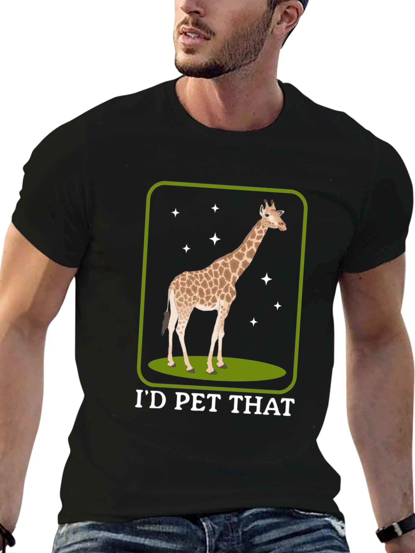 Id Pet That Giraffe Graphic Tee