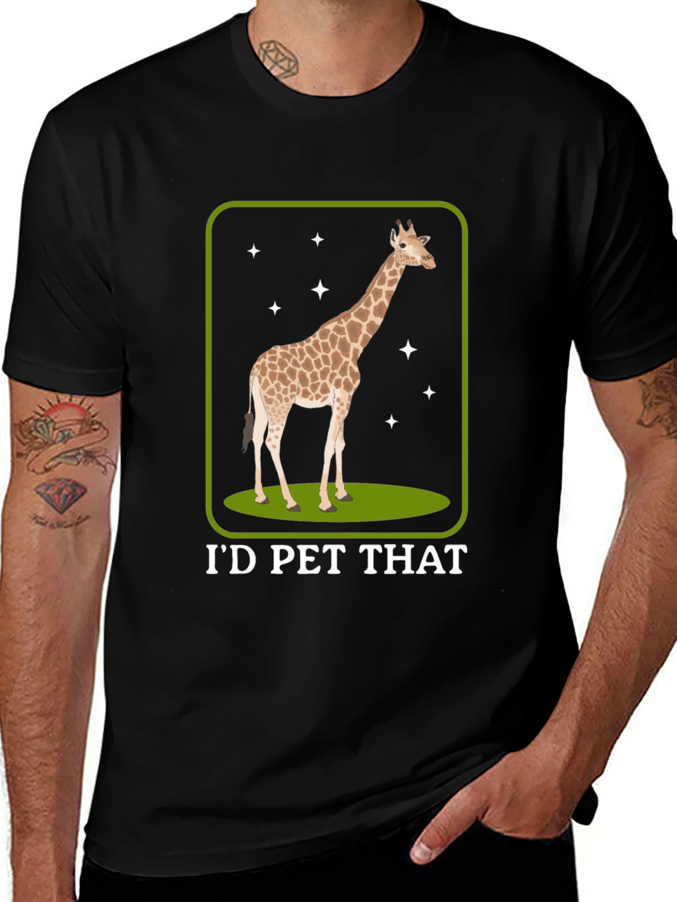 Id Pet That Giraffe Graphic Tee