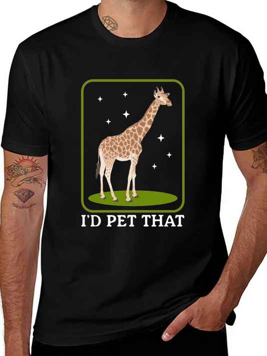 Id Pet That Giraffe Graphic Tee