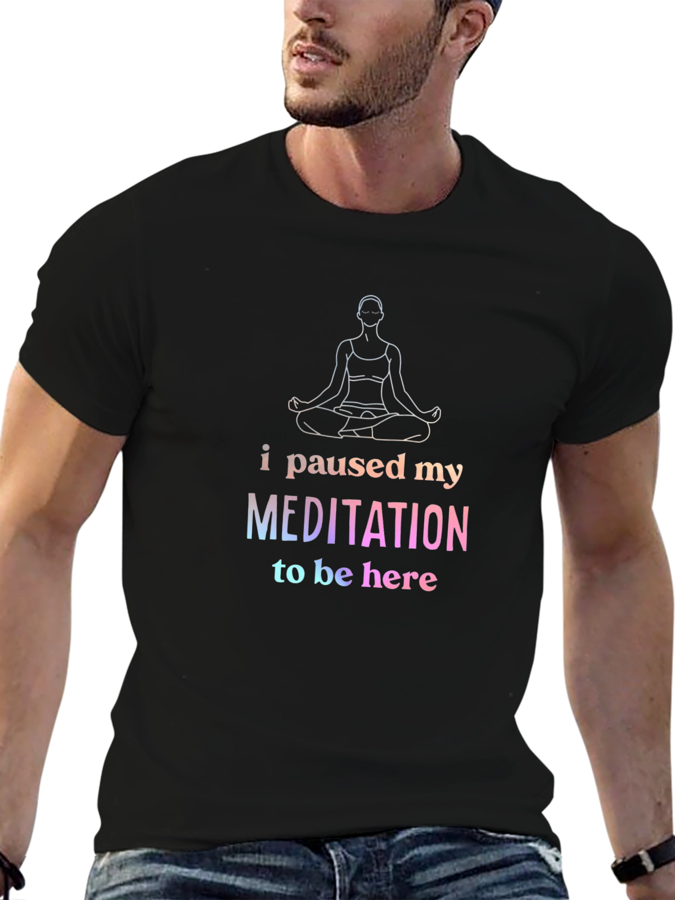 Meditate Pause T-Shirt - Funny Yoga Tee