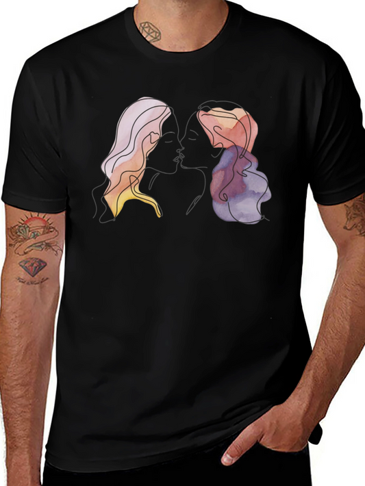 Abstract Silhouette T-Shirt - Modern Art Tee