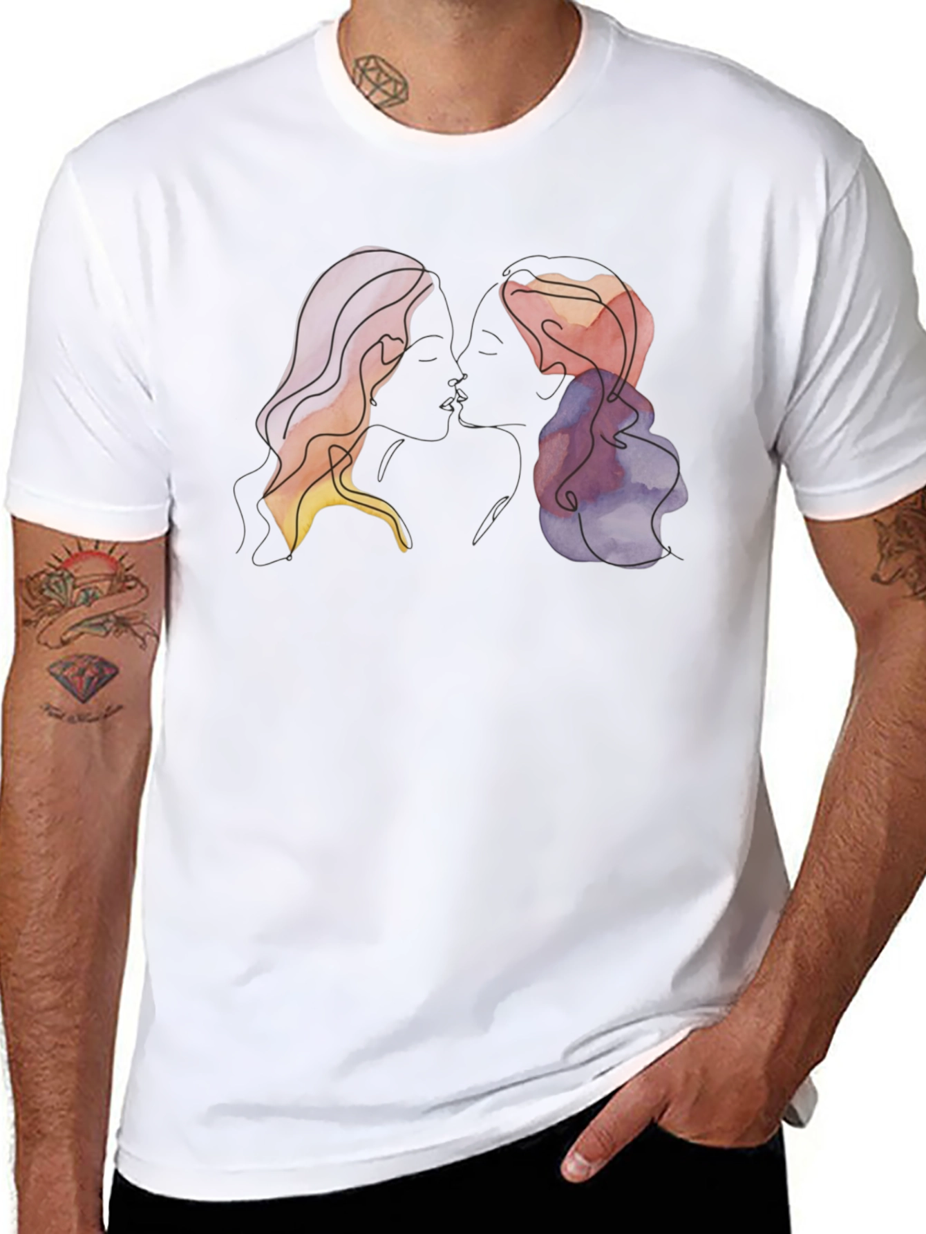 Abstract Silhouette T-Shirt - Modern Art Tee