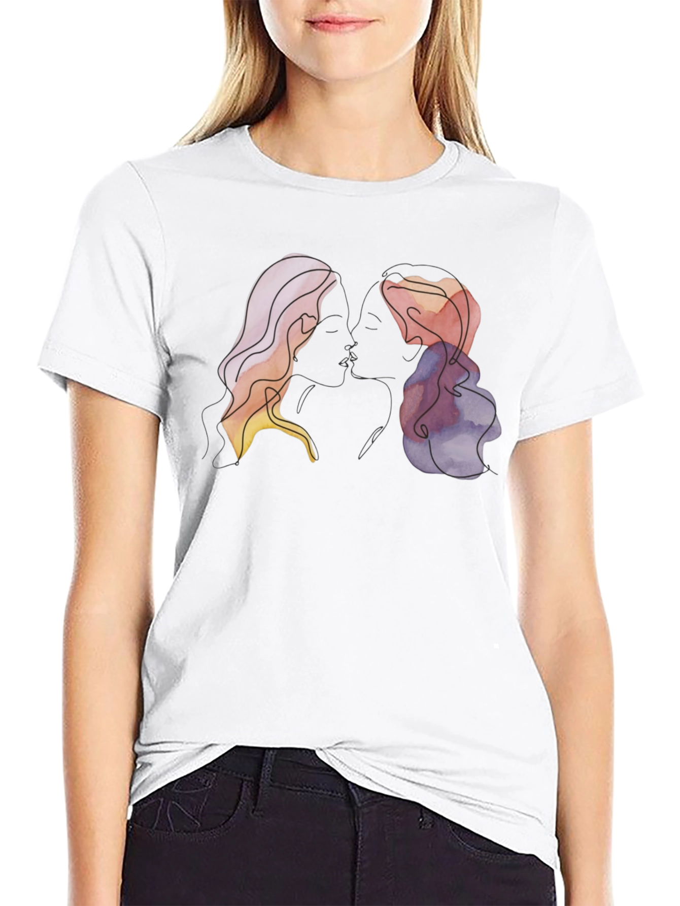 Abstract Silhouette T-Shirt - Modern Art Tee